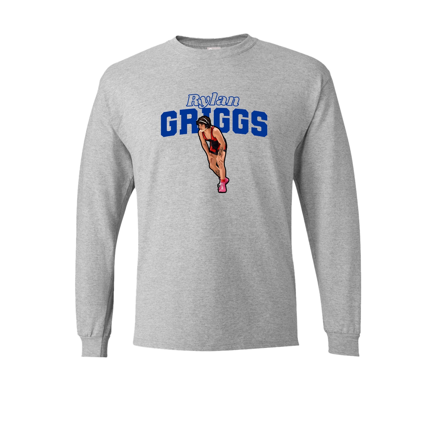 Long Sleeve Tee — Name Arch in Grey