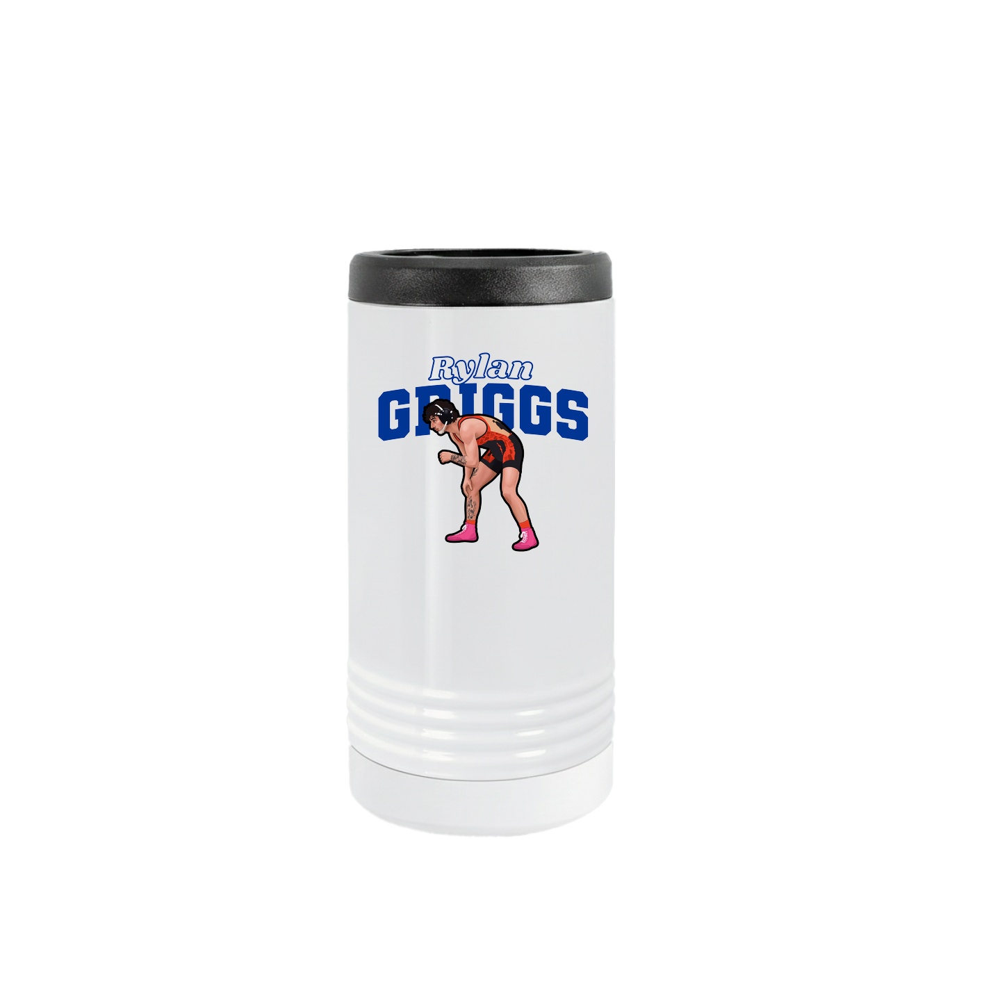 Slim Beverage Holder — Name Arch in White