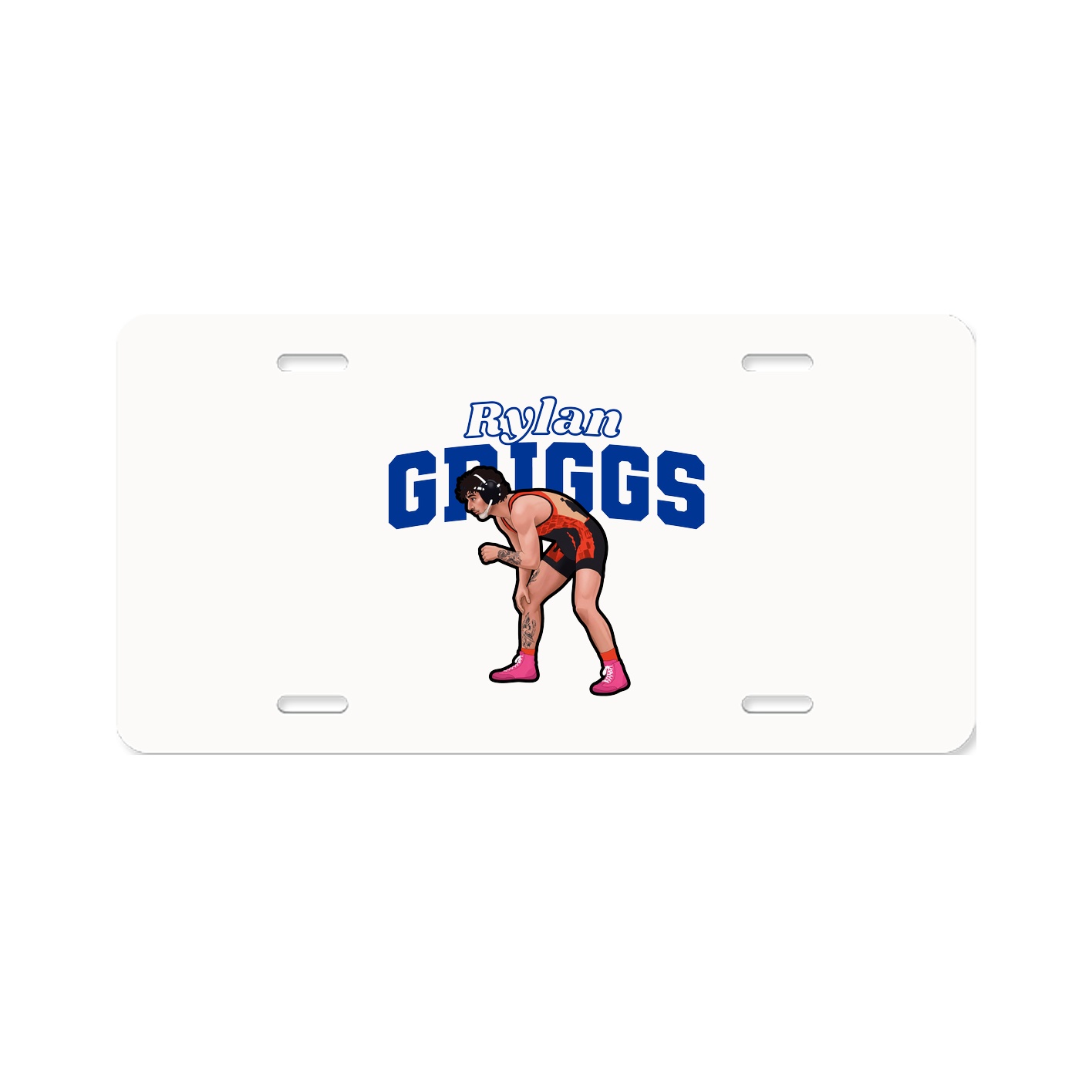 License Plate — Name Arch in Classic