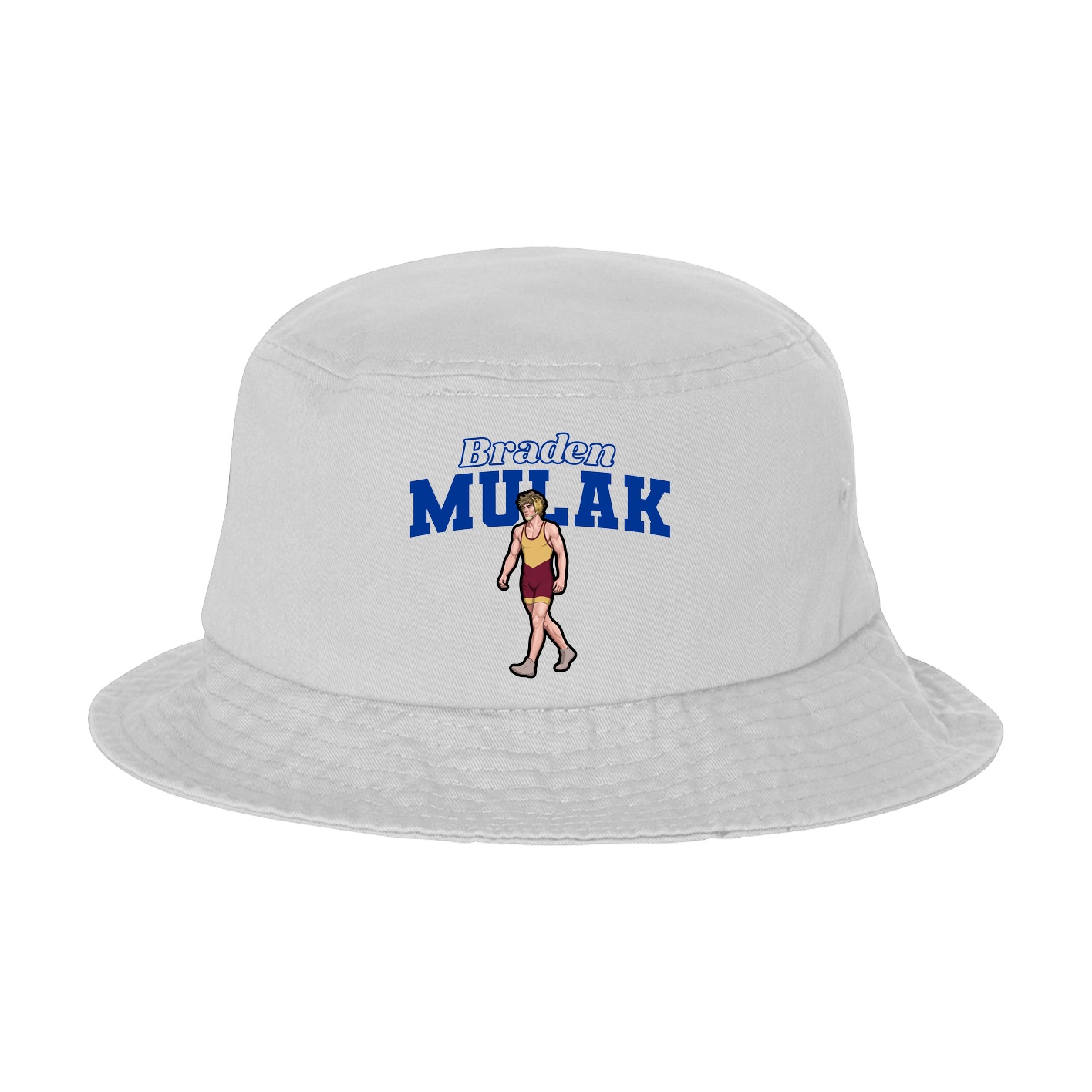 Bucket Cap — Name Arch in White