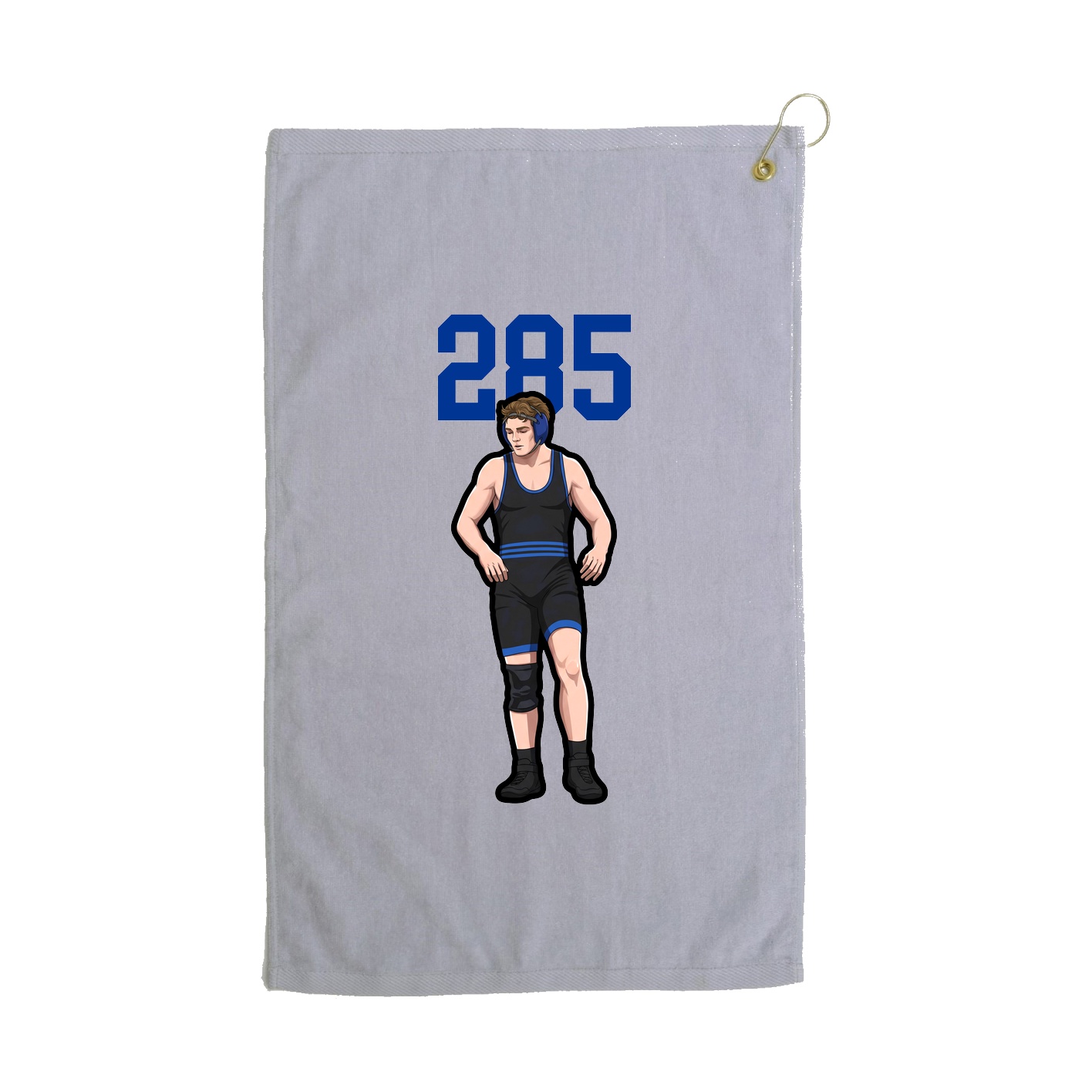 Golf Towel — Number Top in Grey