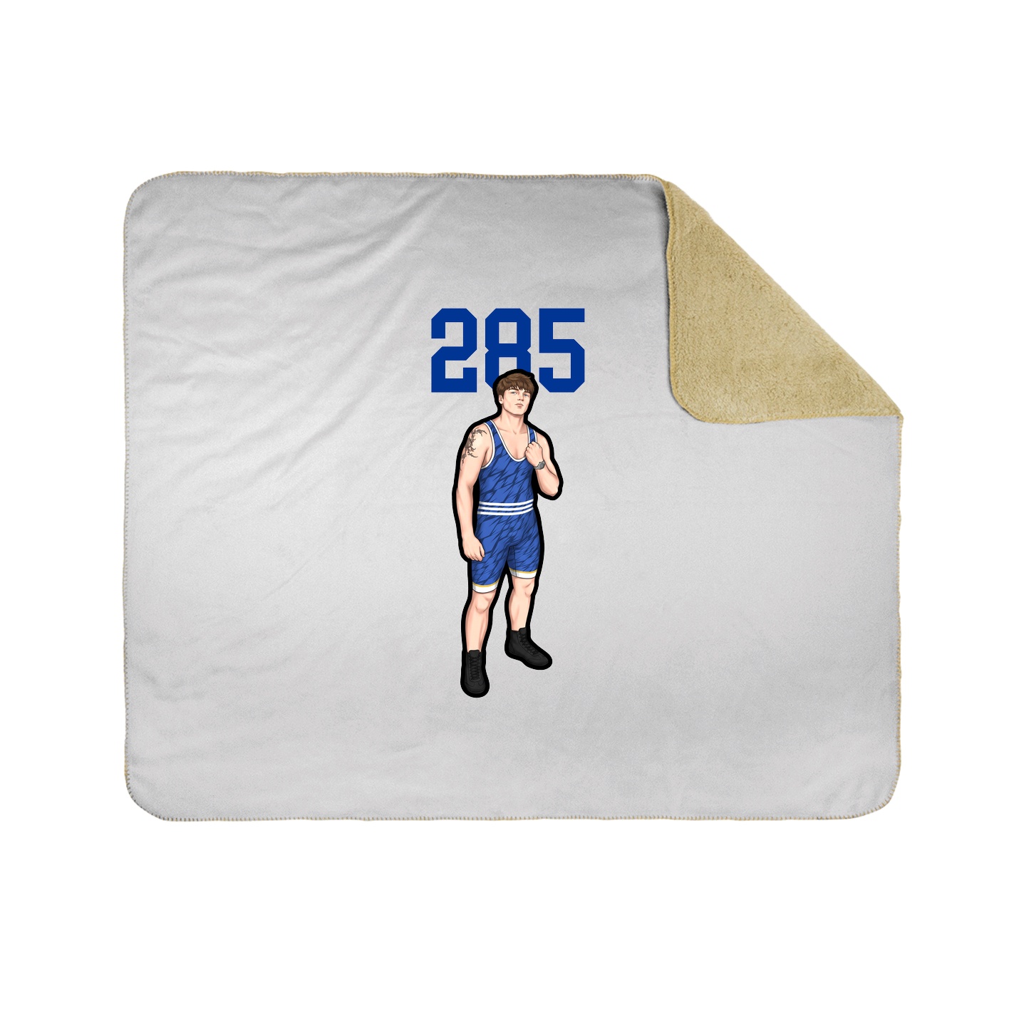 Throw Blanket — Number Top in White