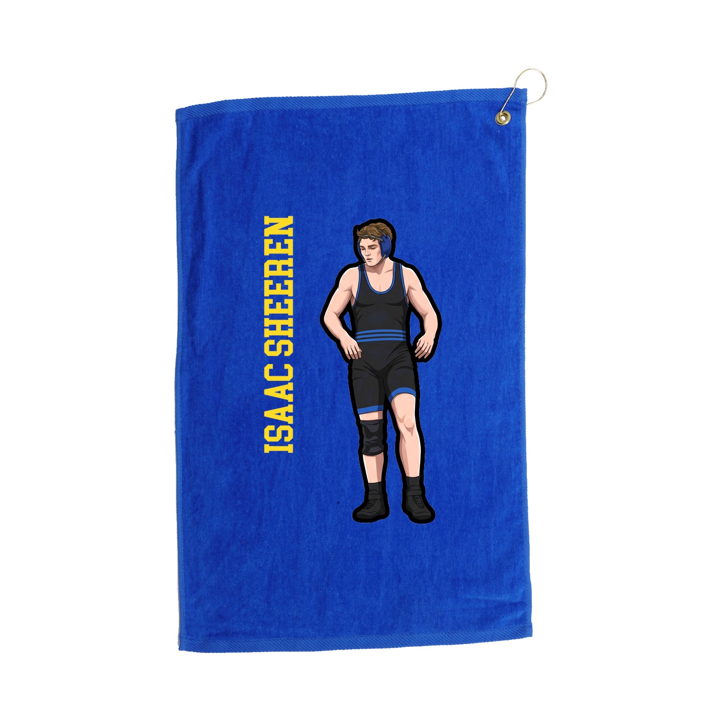 Golf Towel — Name Vertical in Royal