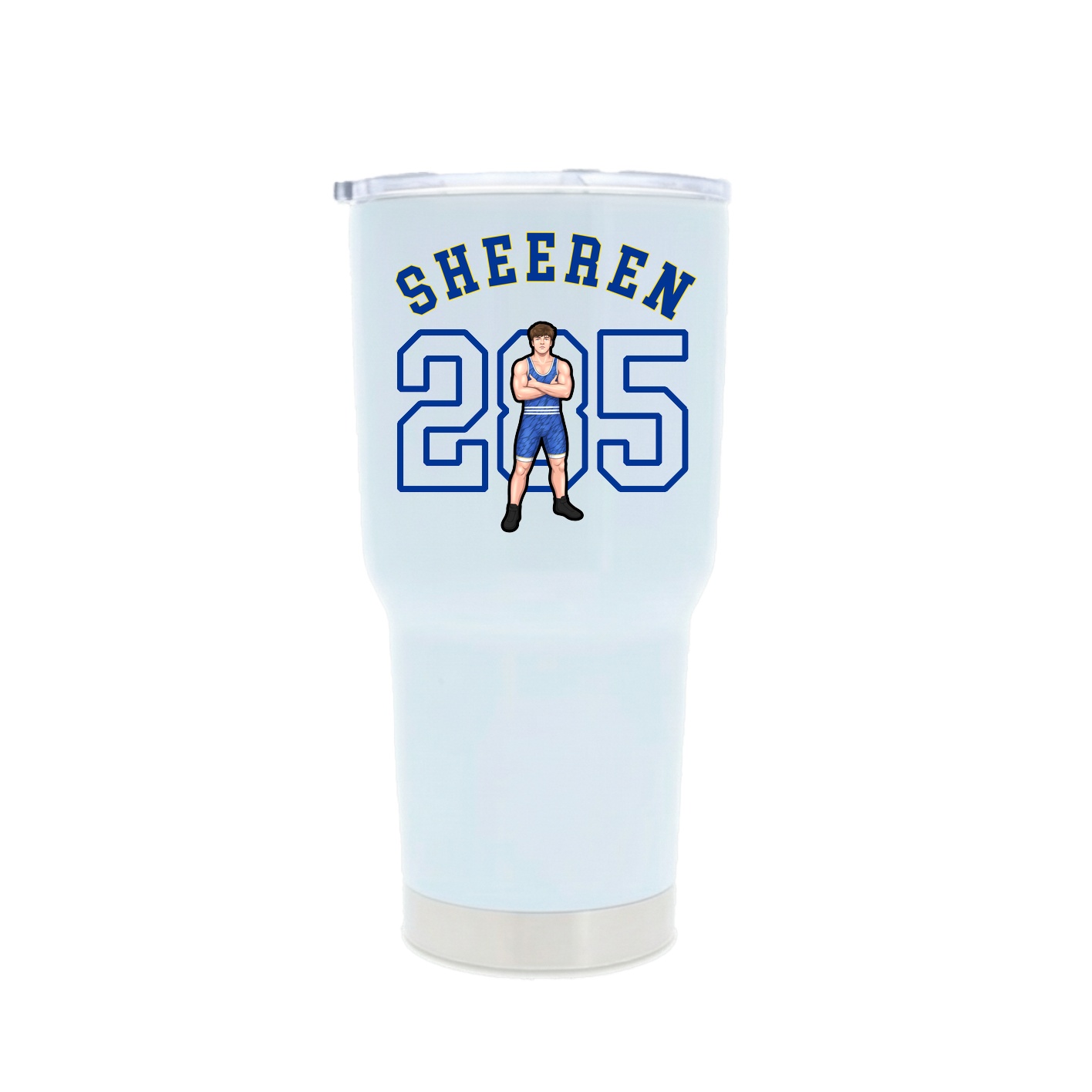 30oz Stainless Steel Tumbler — Shirsey Arch in White