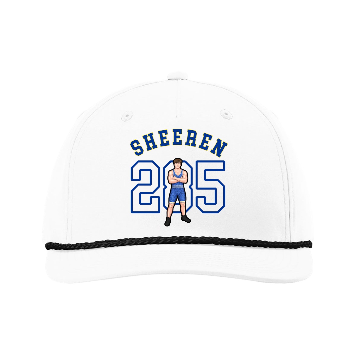 Five-Panel Classic Rope Cap — Shirsey Arch in White