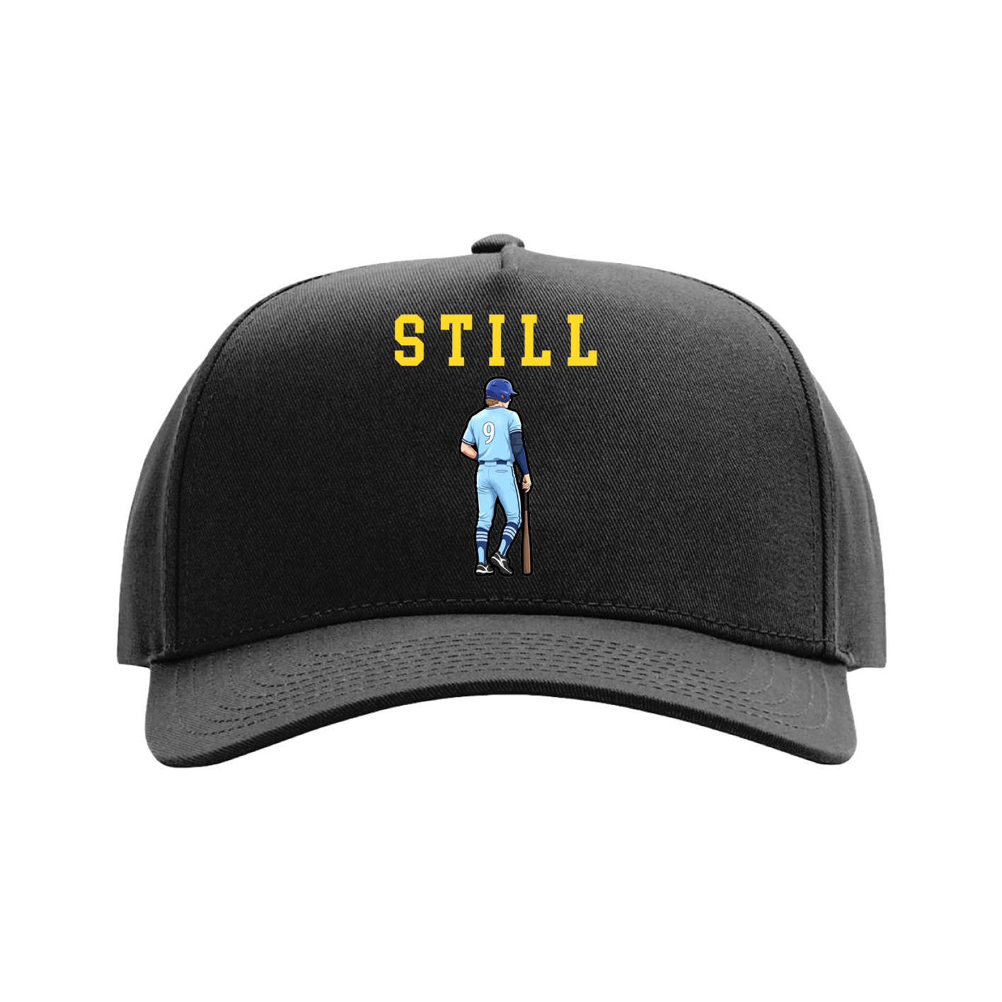 Full Fabric Five-Panel Champ Cap — Shirsey in Black