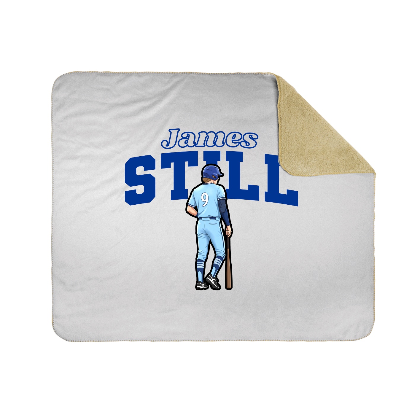 Throw Blanket — Name Arch in White
