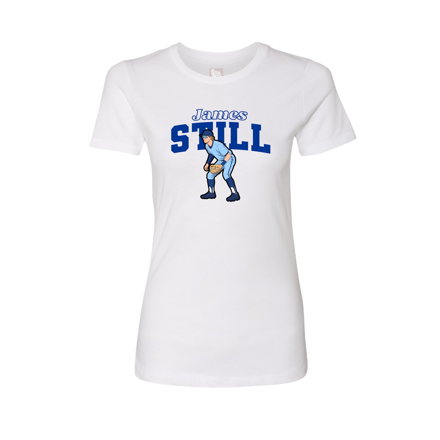 Womens Tee — Name Arch in White
