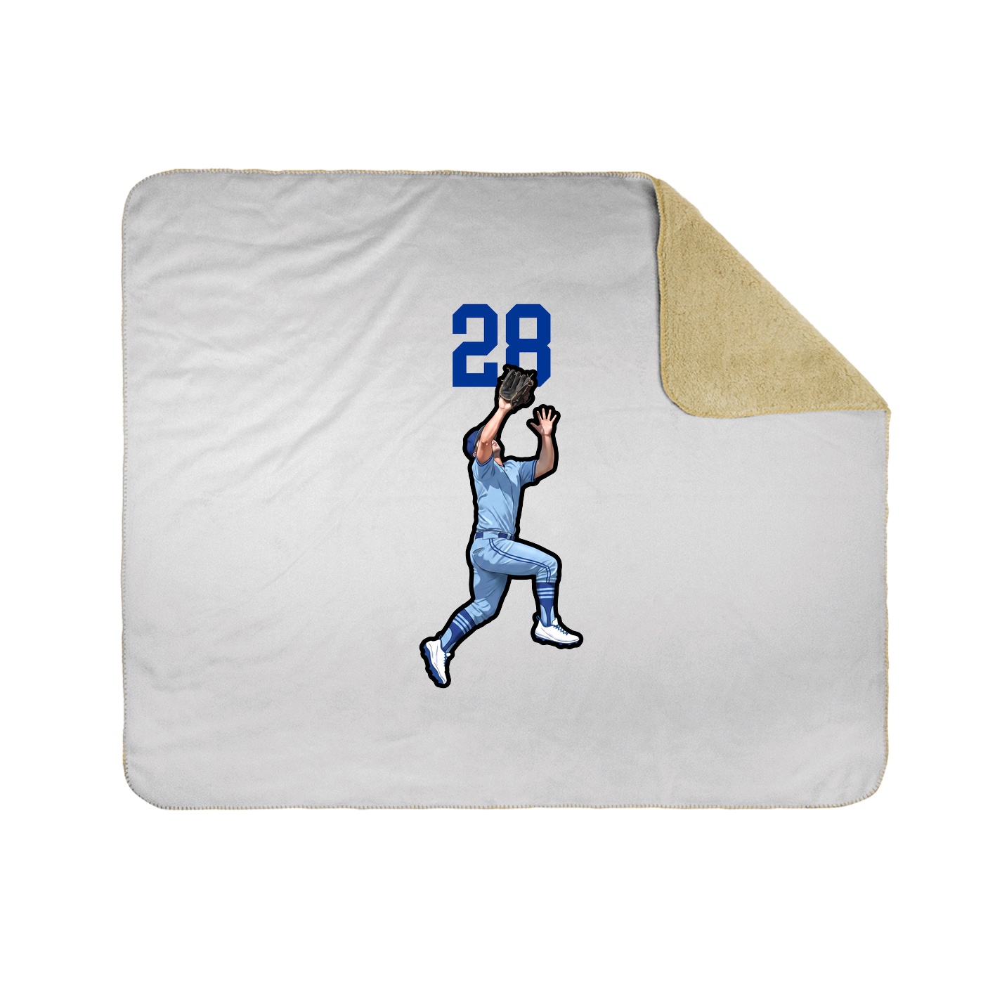 Throw Blanket — Number Top in White