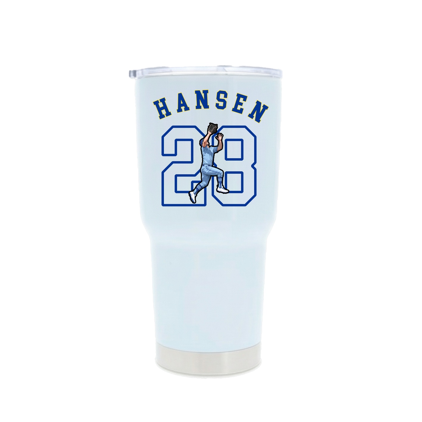 30oz Stainless Steel Tumbler — Shirsey Arch in White