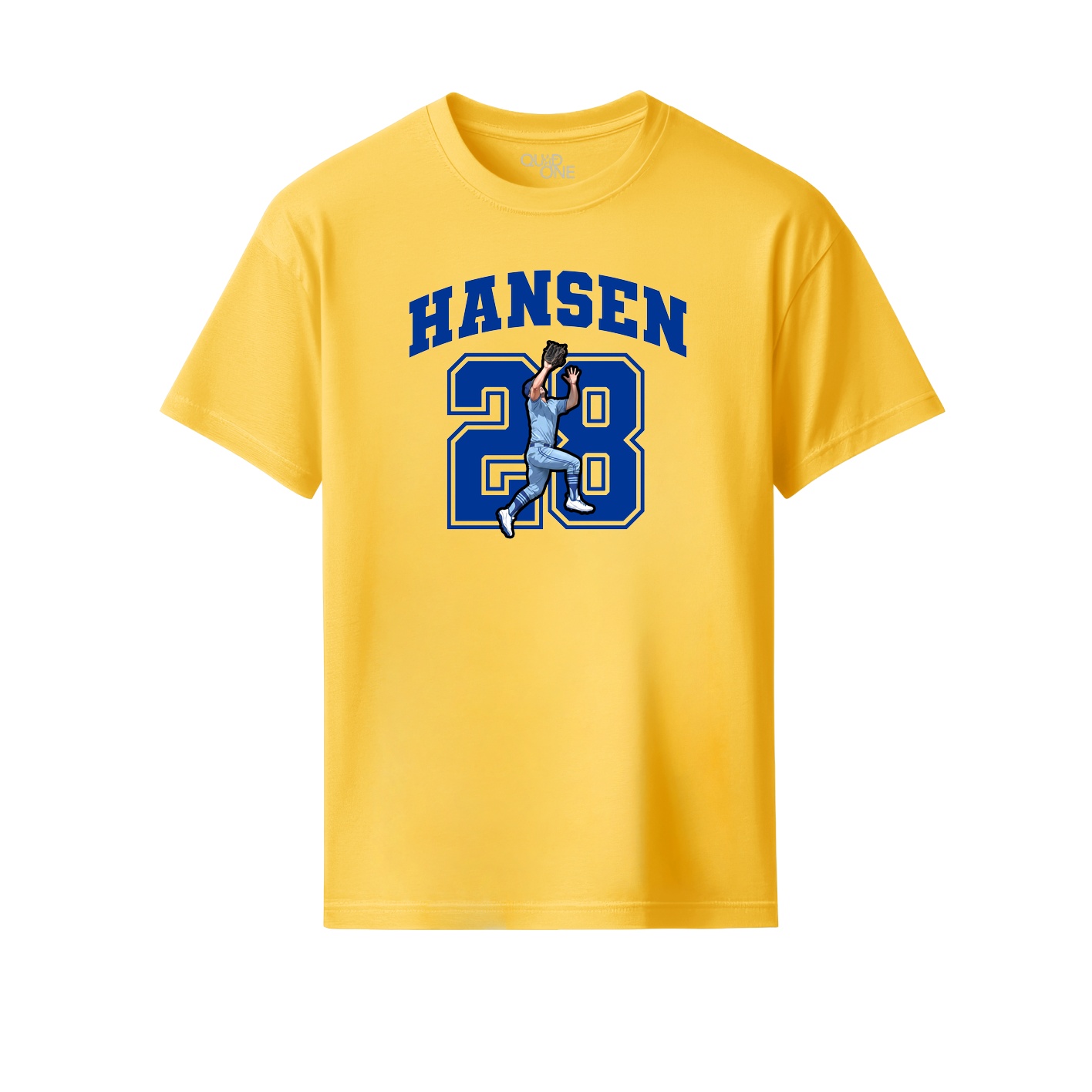 Youth Tee — Number in Yellow