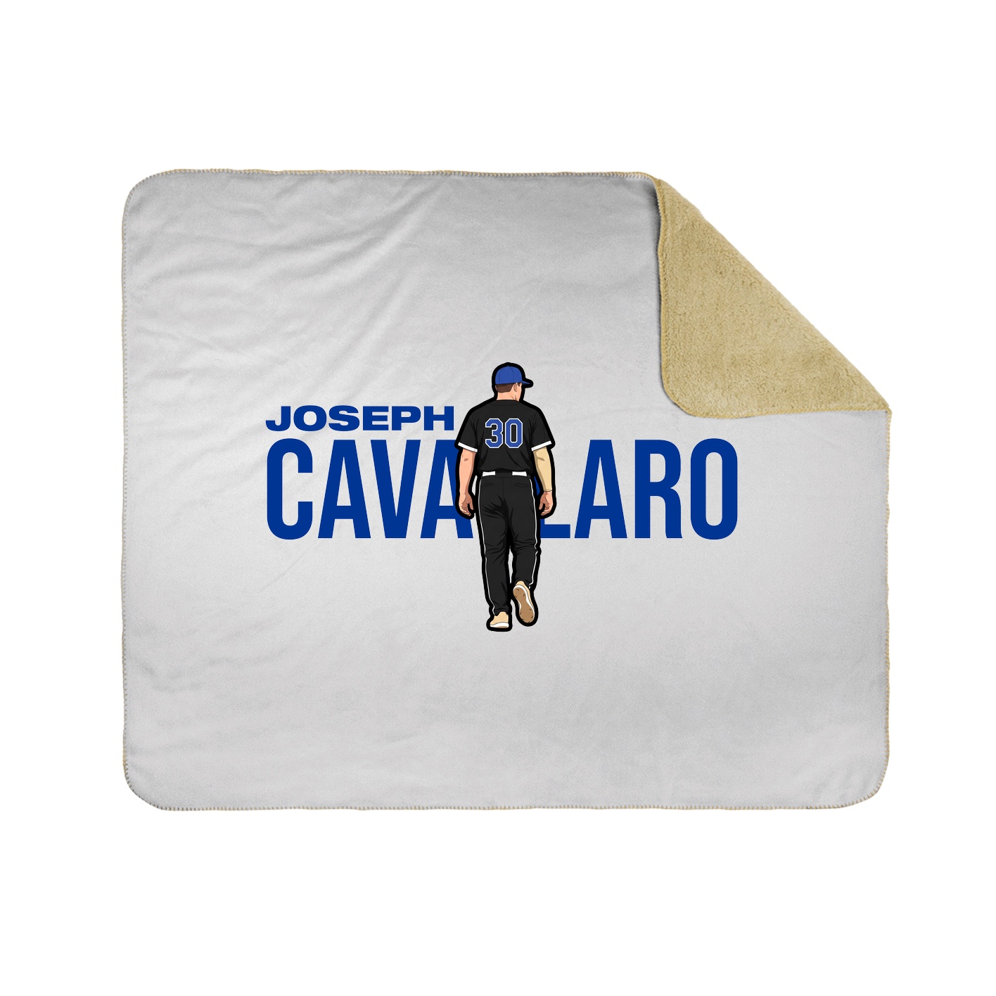Throw Blanket — Player Name in White