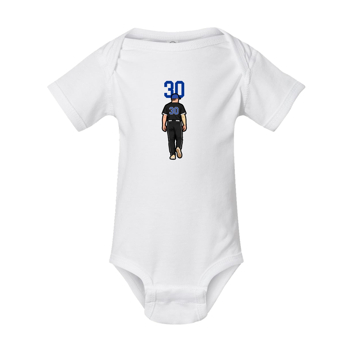 Baby Onesie — Number Top in White