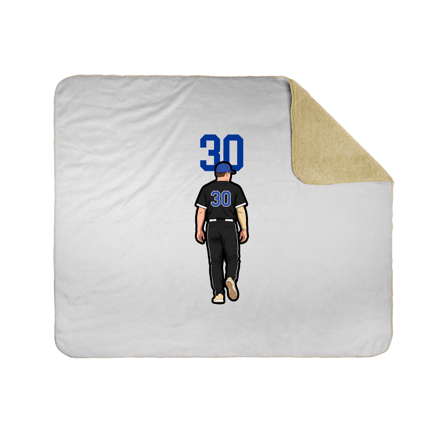 Throw Blanket — Number Top in White