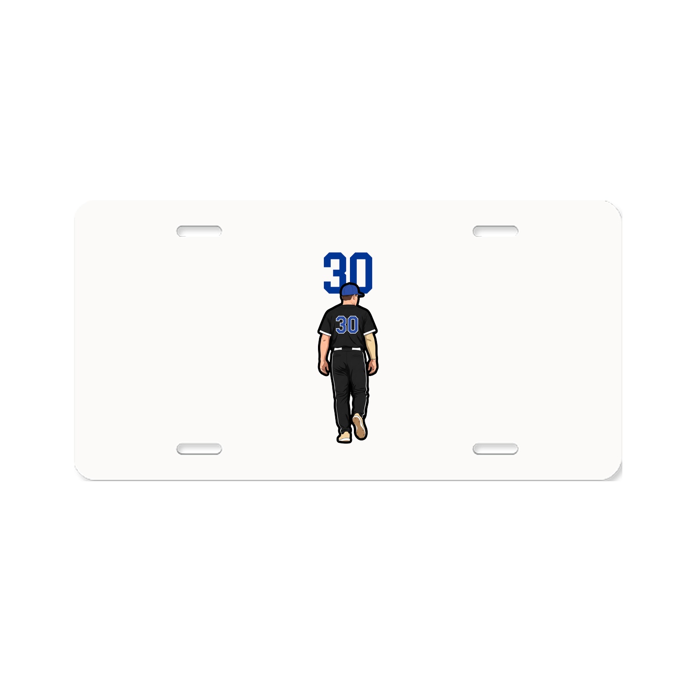 License Plate — Number Top in Classic