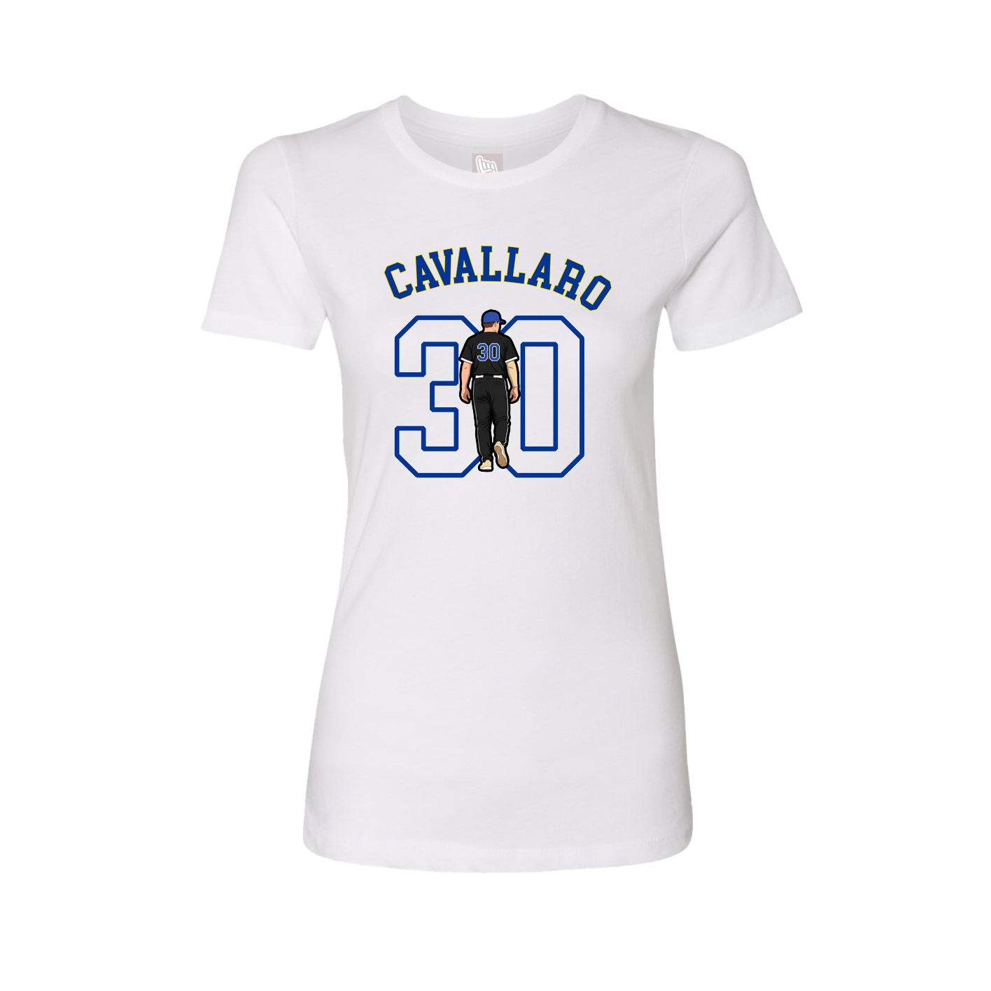 Fitted Women's Tee — Shirsey Arch in White