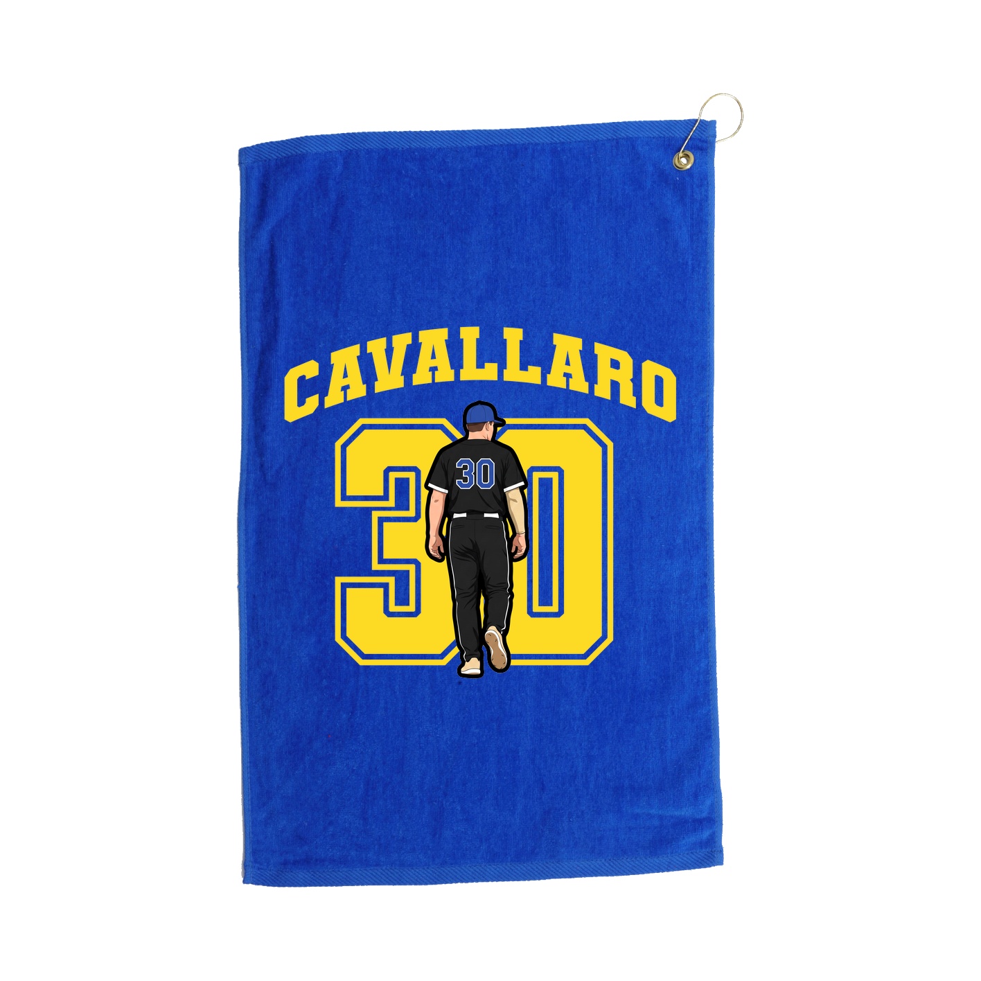 Golf Towel — Number in Royal