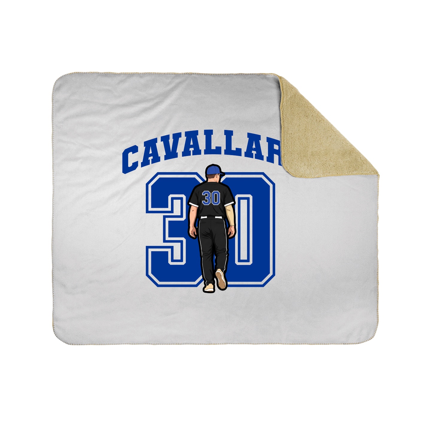 Throw Blanket — Number in White