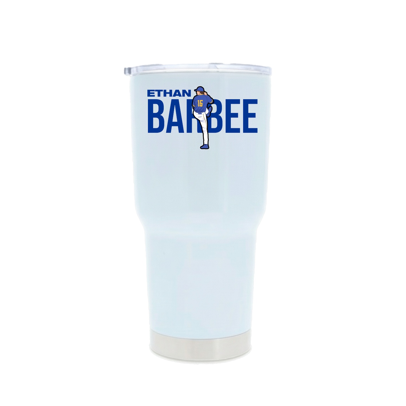 30oz Stainless Steel Tumbler — Player Name in White