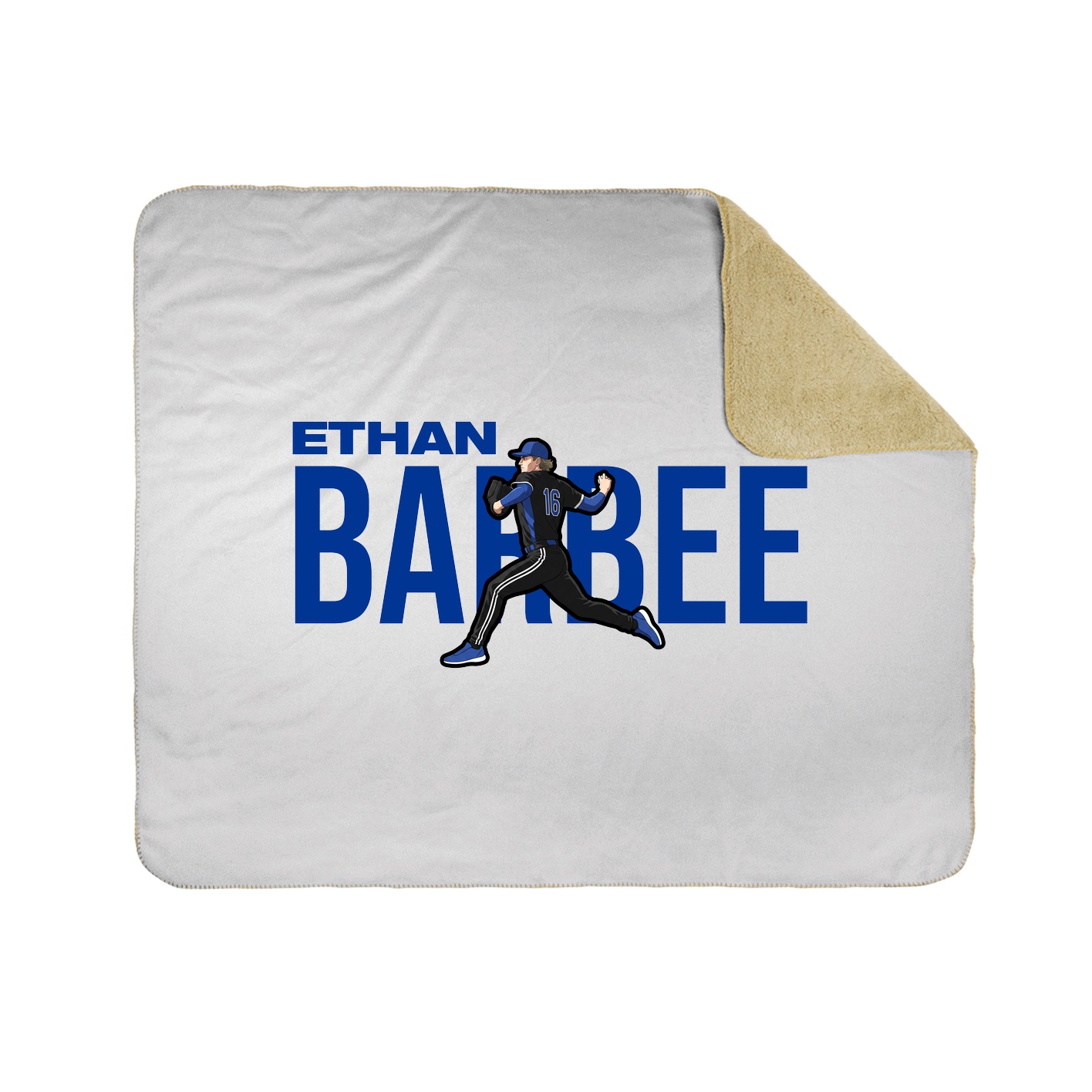 Throw Blanket — Player Name in White