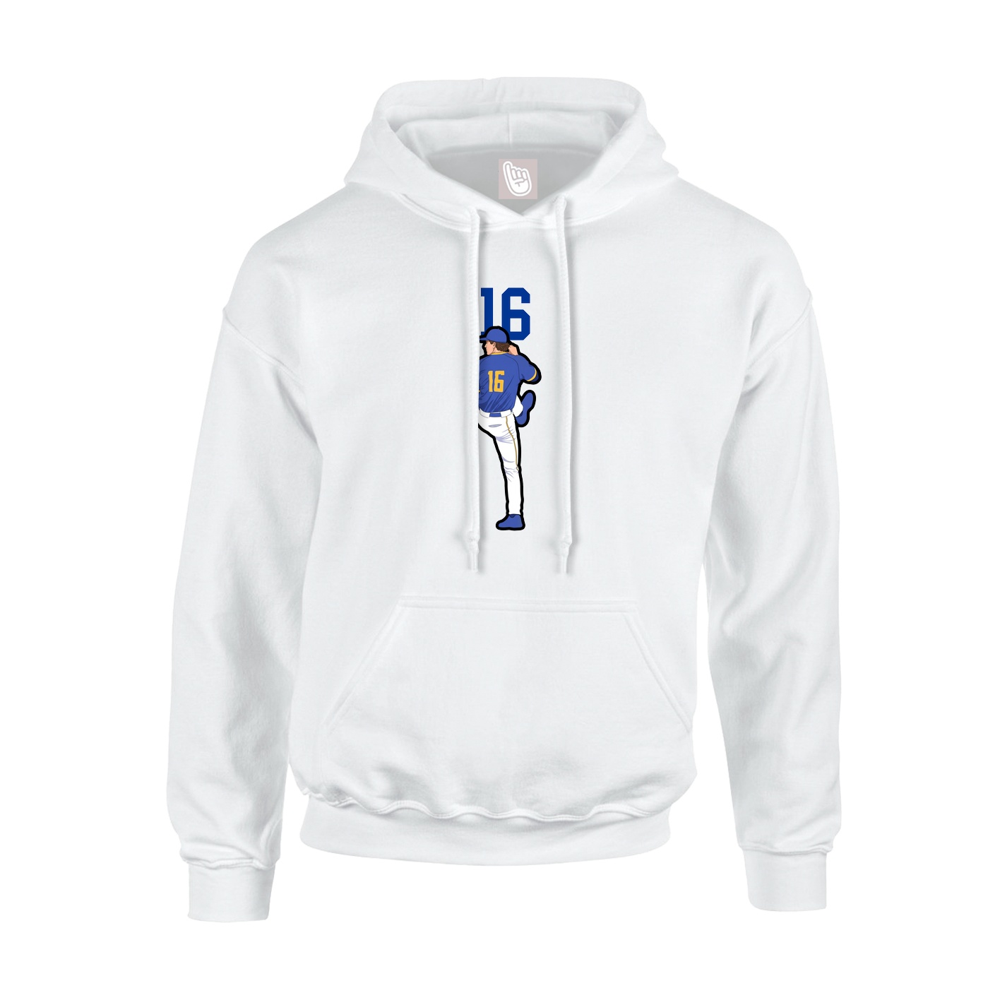 Hoodie — Number Top in White