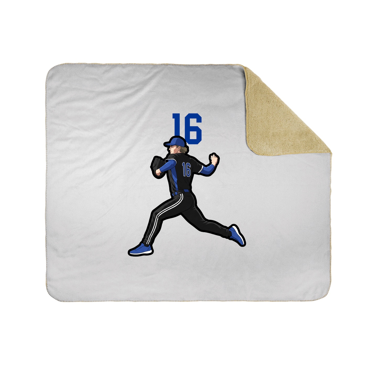 Throw Blanket — Number Top in White