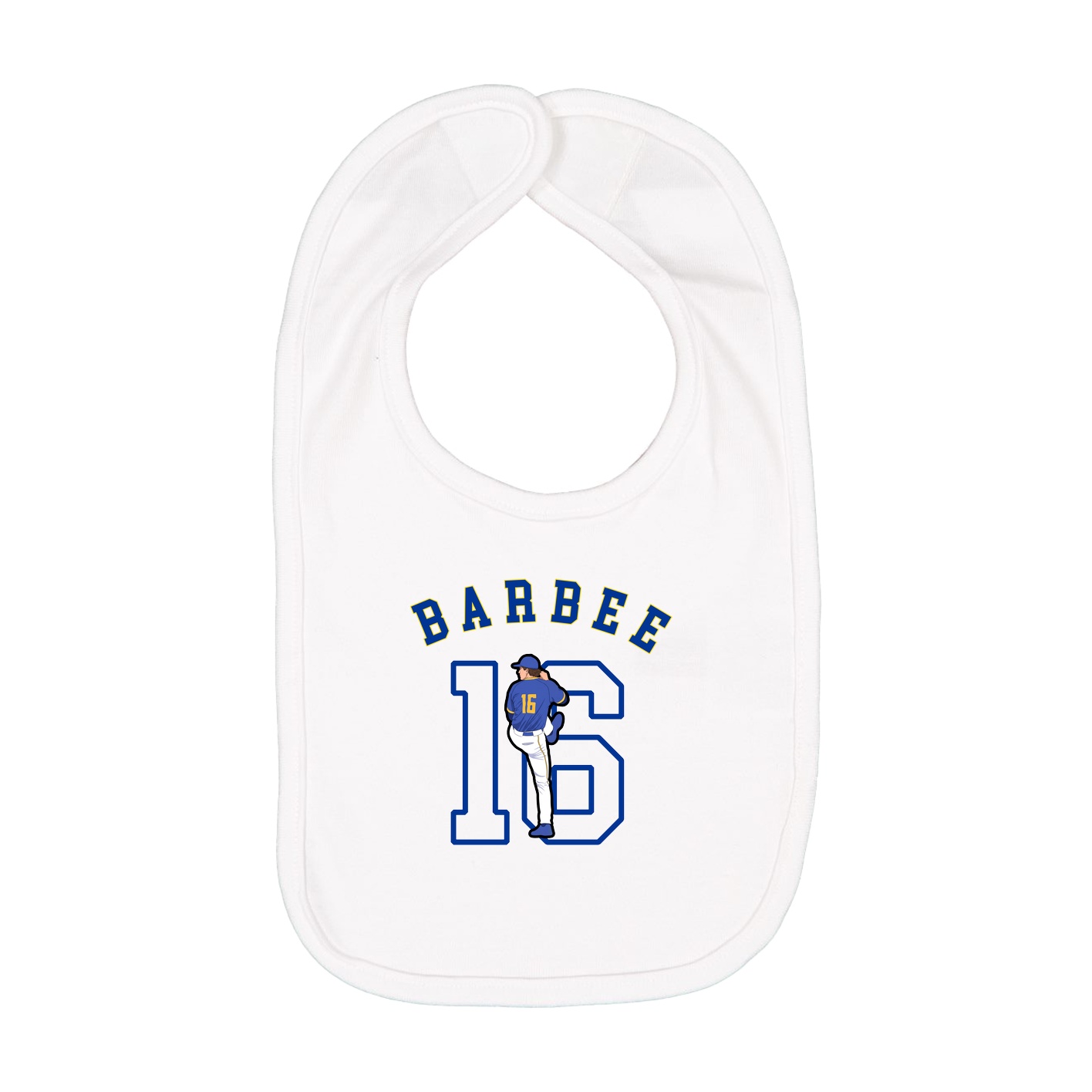 Infant Bib — Shirsey Arch in White