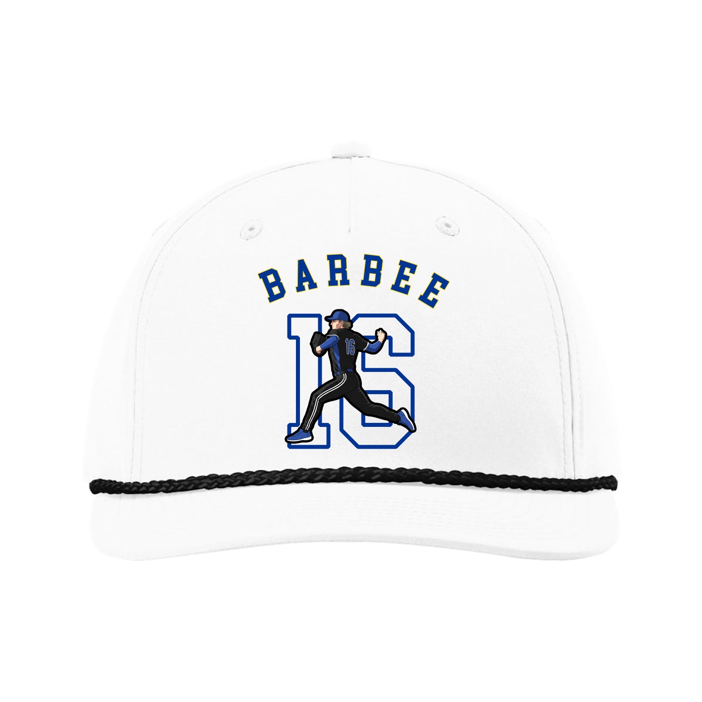 Five-Panel Classic Rope Cap — Shirsey Arch in White