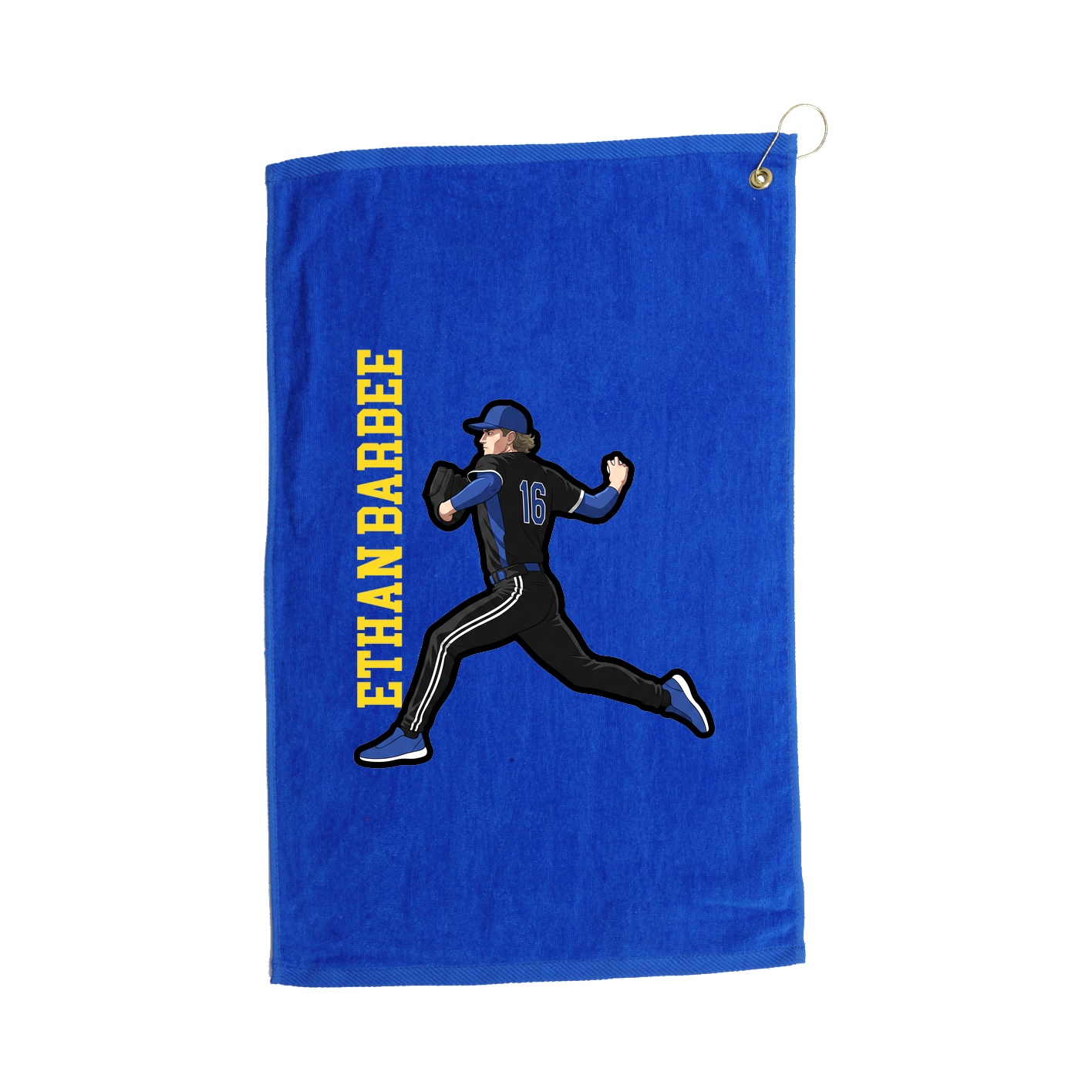 Golf Towel — Name Vertical in Royal