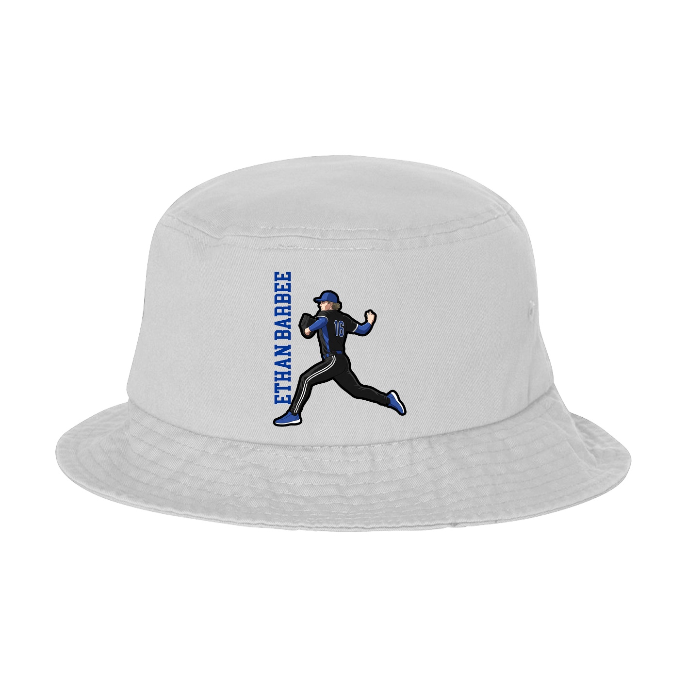 Bucket Cap — Name Vertical in White