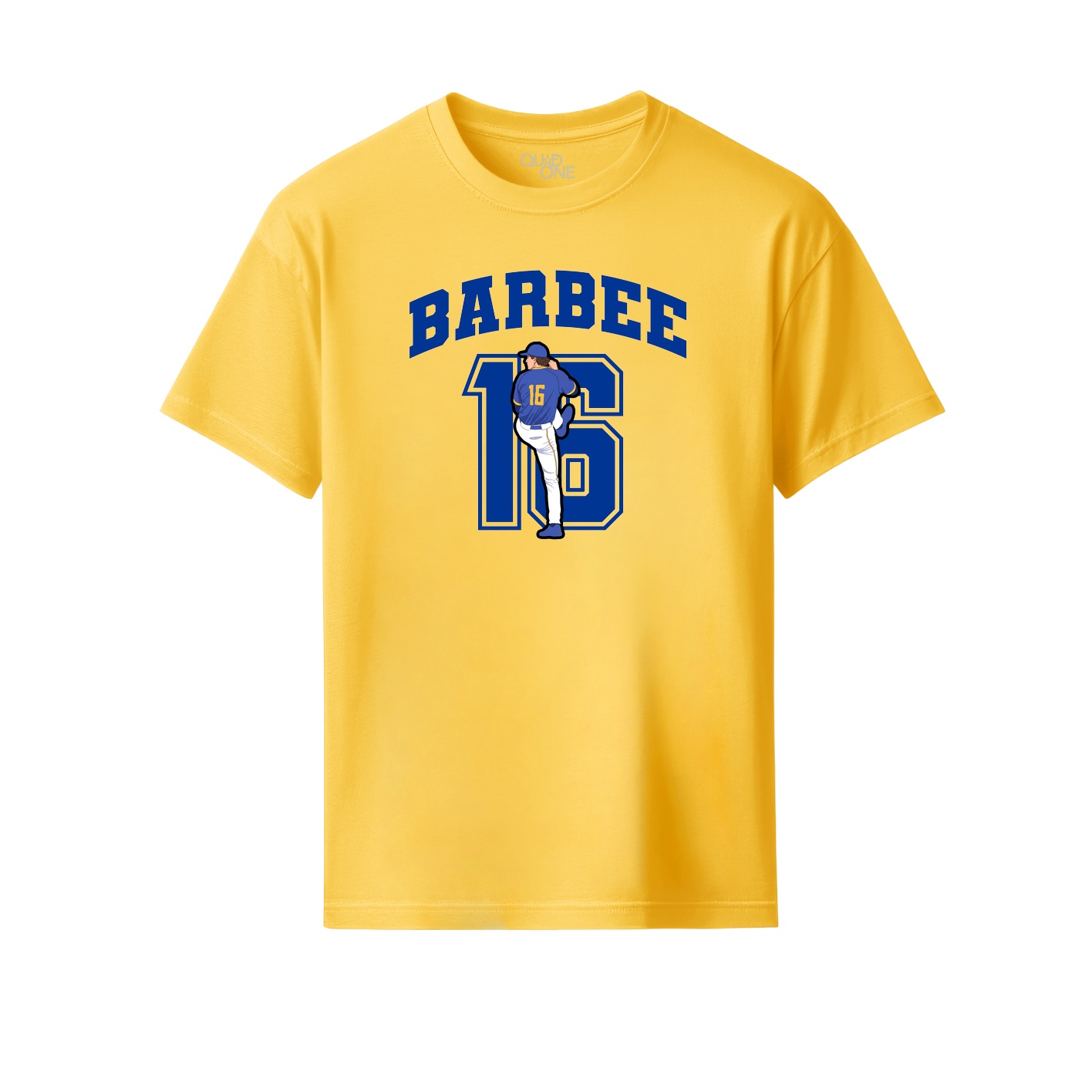 Youth Tee — Number in Yellow