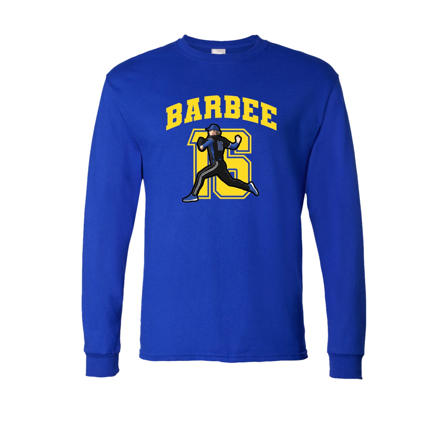 Long Sleeve Tee — Number in Royal