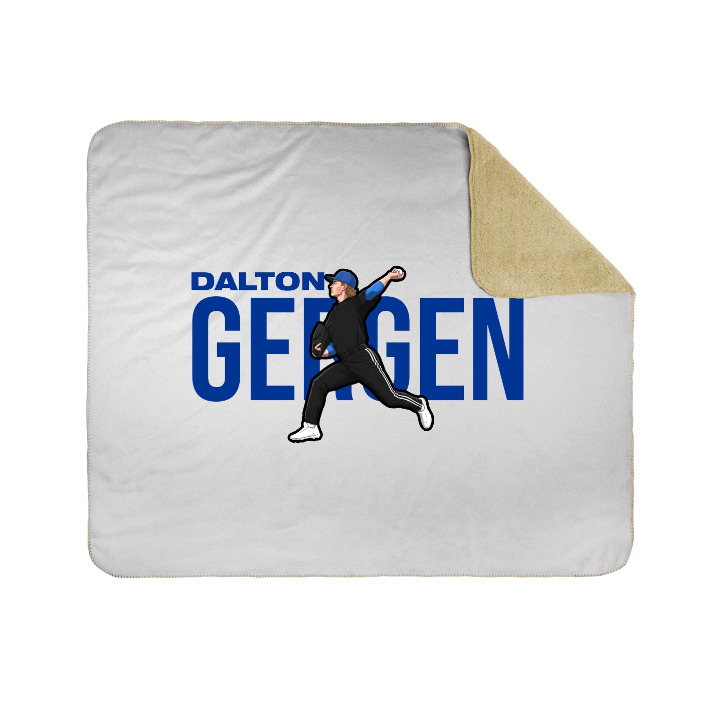 Throw Blanket — Player Name in White