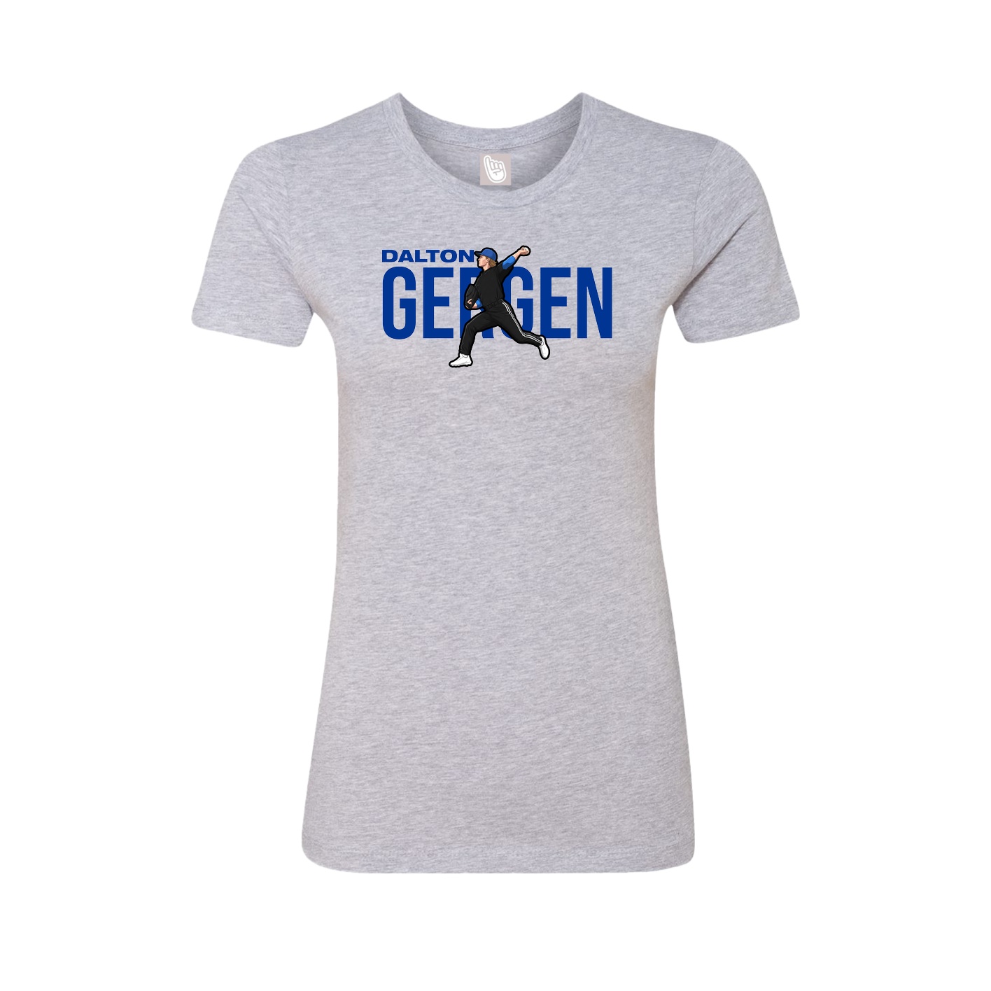Fitted Women's Tee — Player Name in Grey