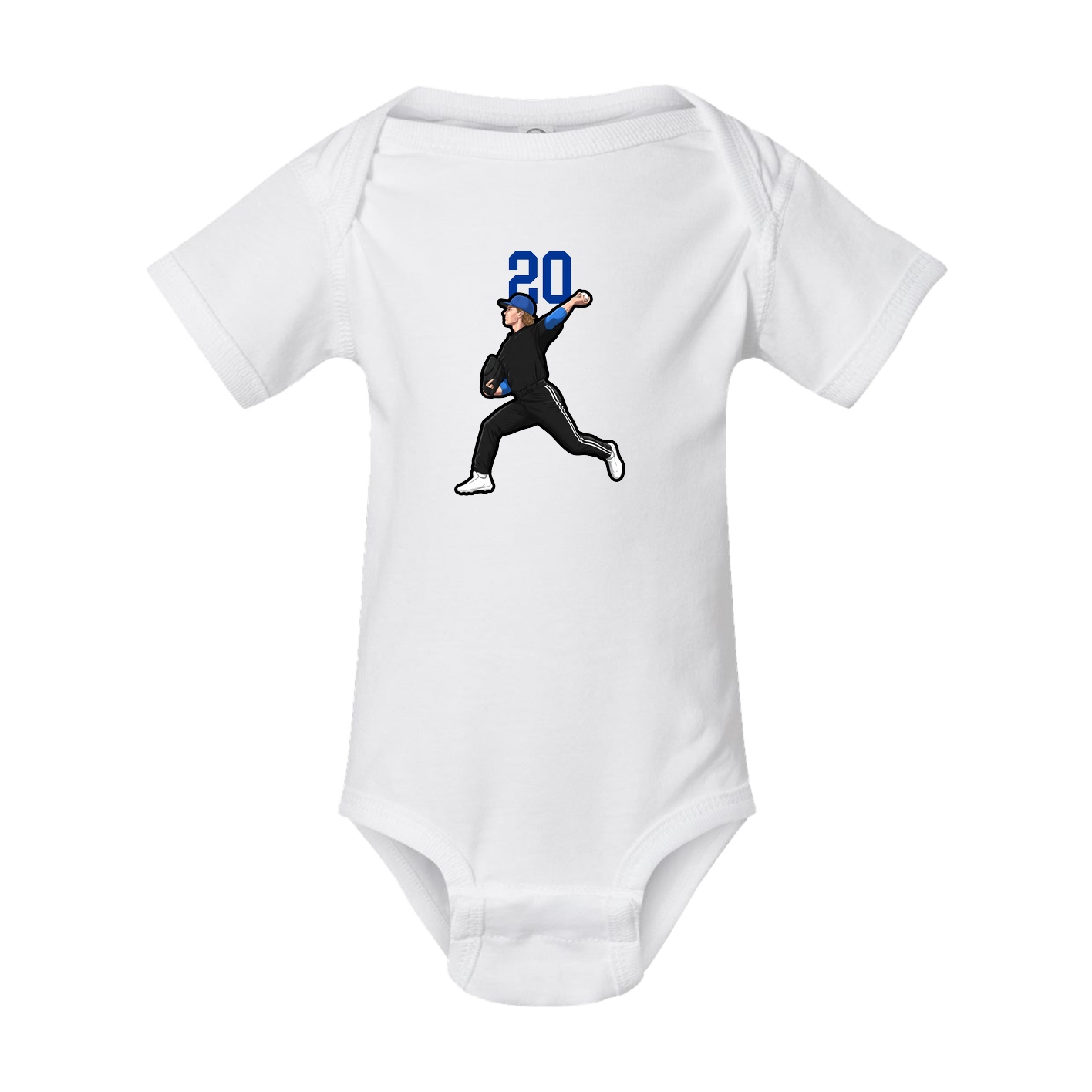 Baby Onesie — Number Top in White