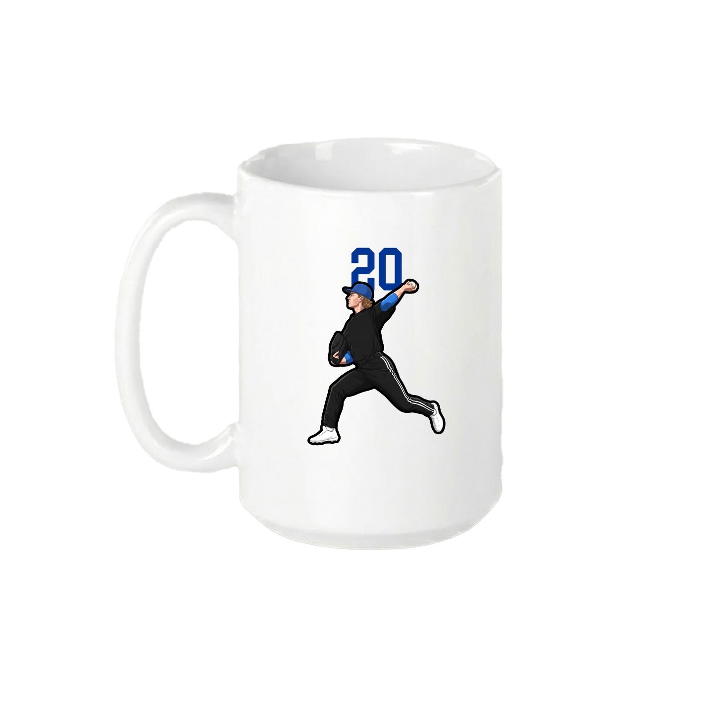 15oz Coffee Mug — Number Top in White