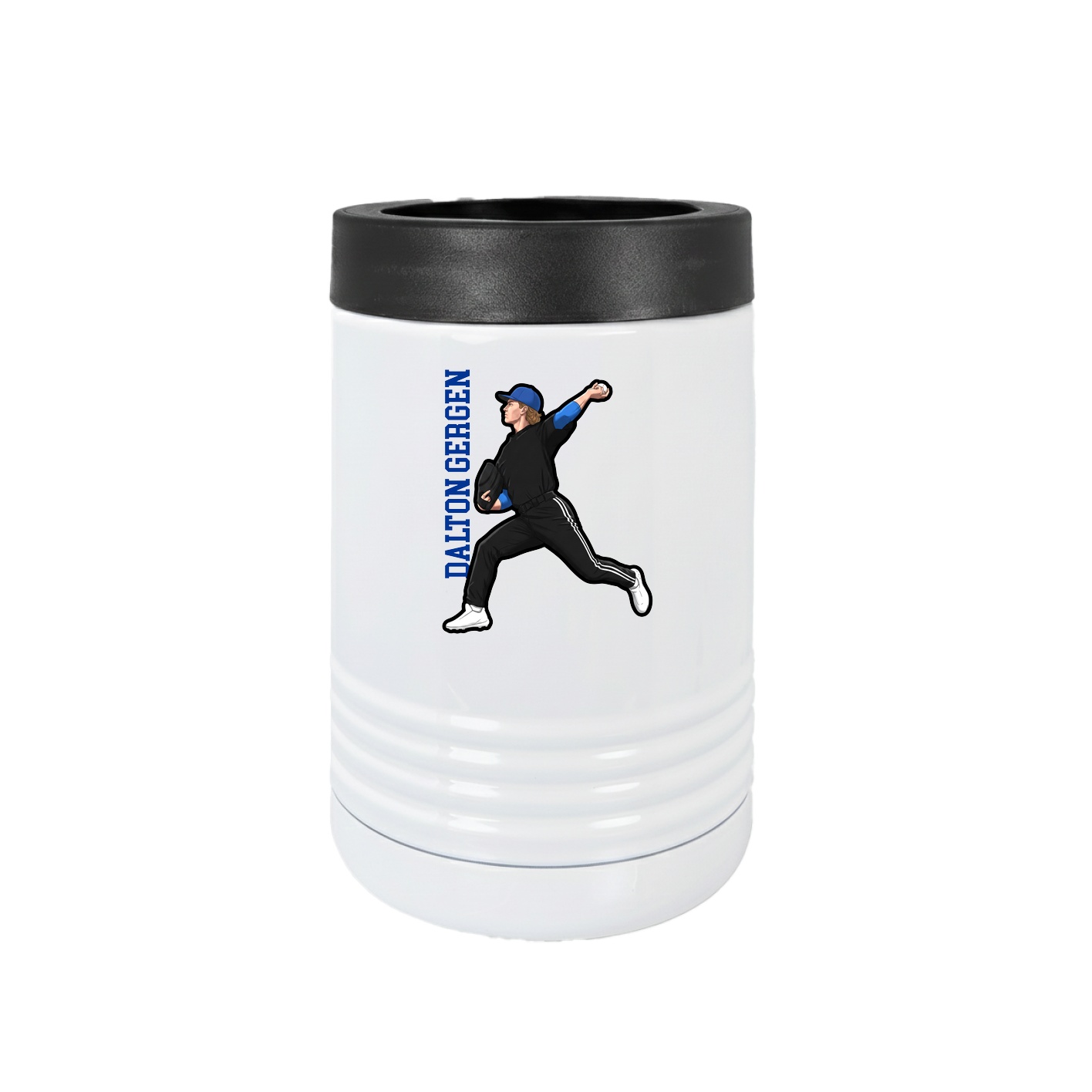 Beverage Holder — Name Vertical in White