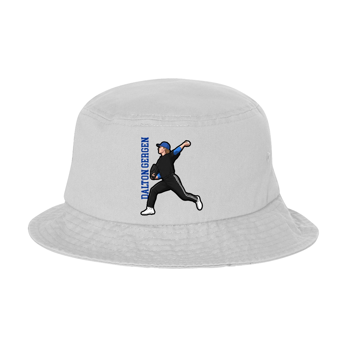 Bucket Cap — Name Vertical in White
