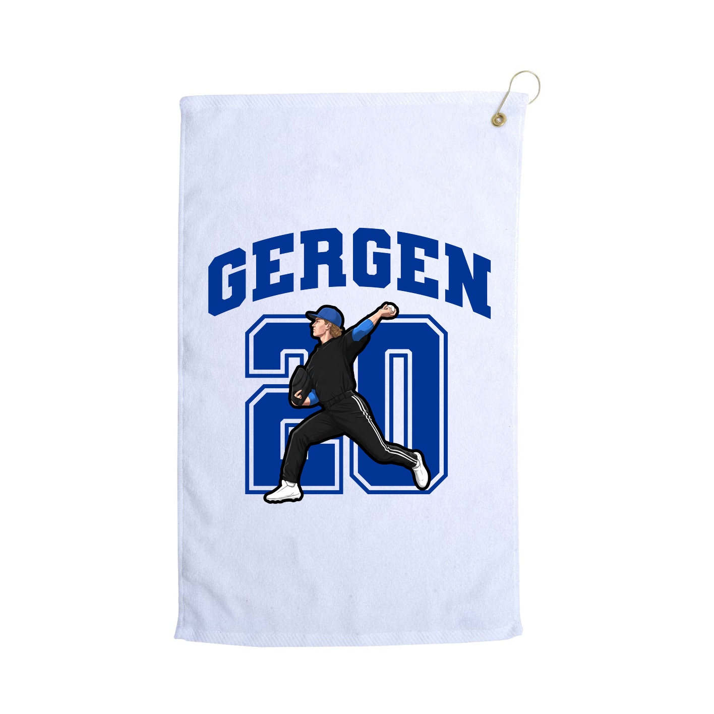 Golf Towel — Number in White