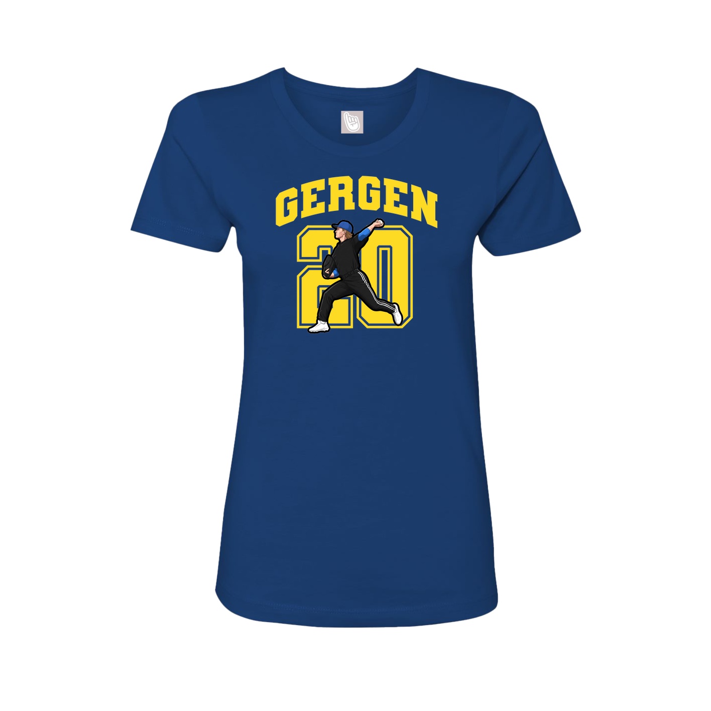 Fitted Women's Tee — Number in Royal