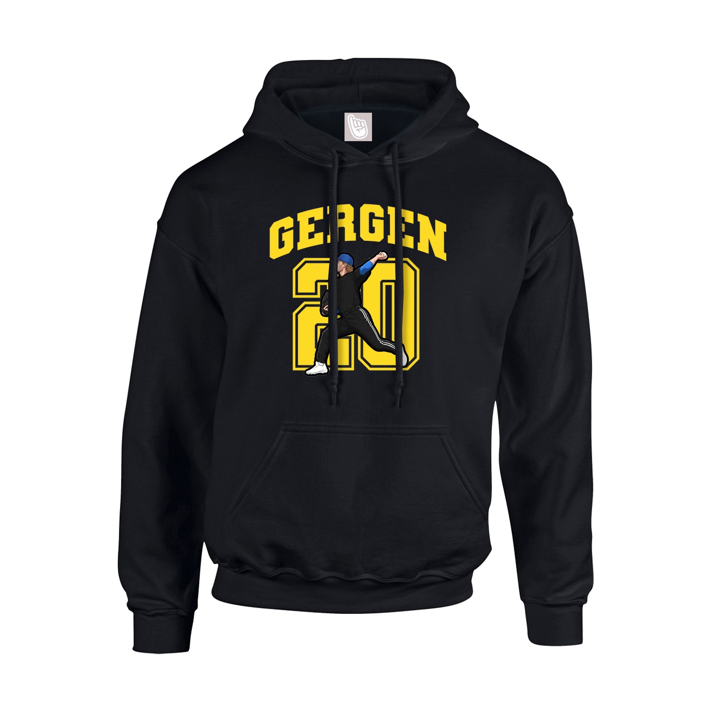 Youth Hoodie — Number in Black