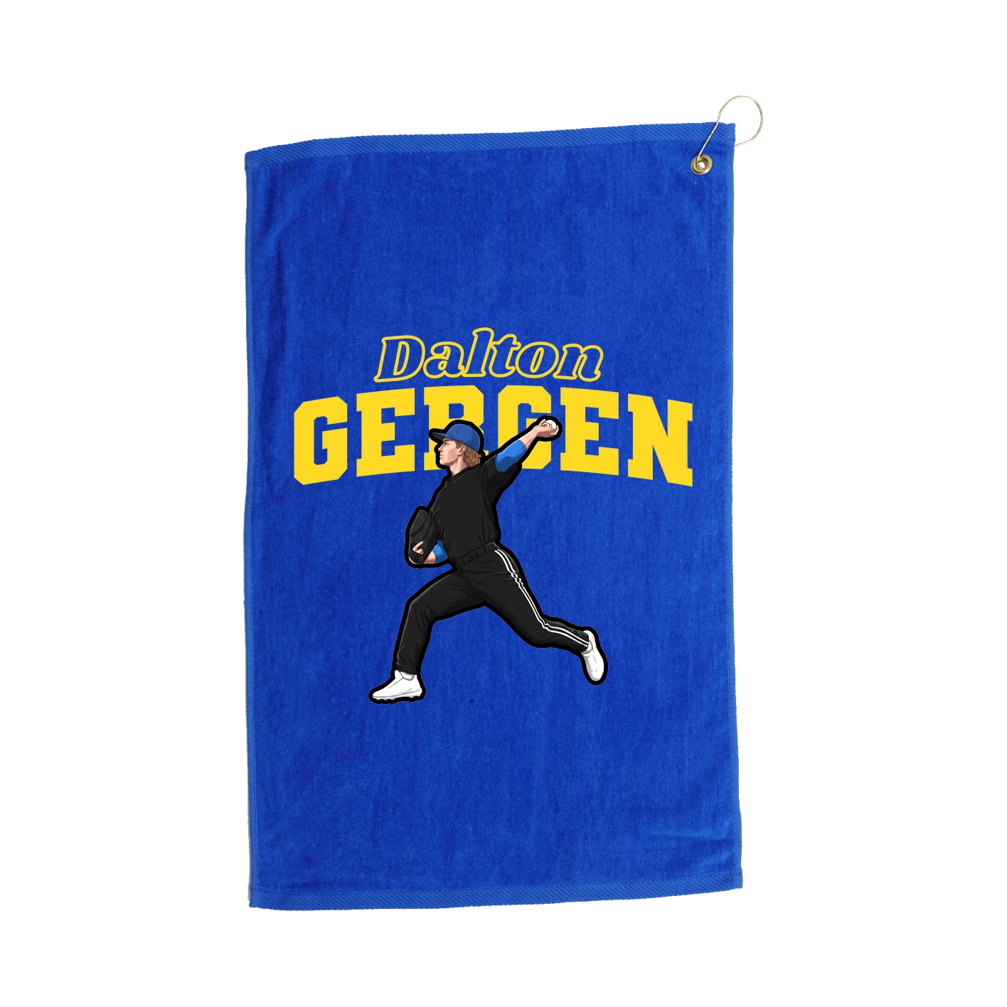 Golf Towel — Name Arch in Royal