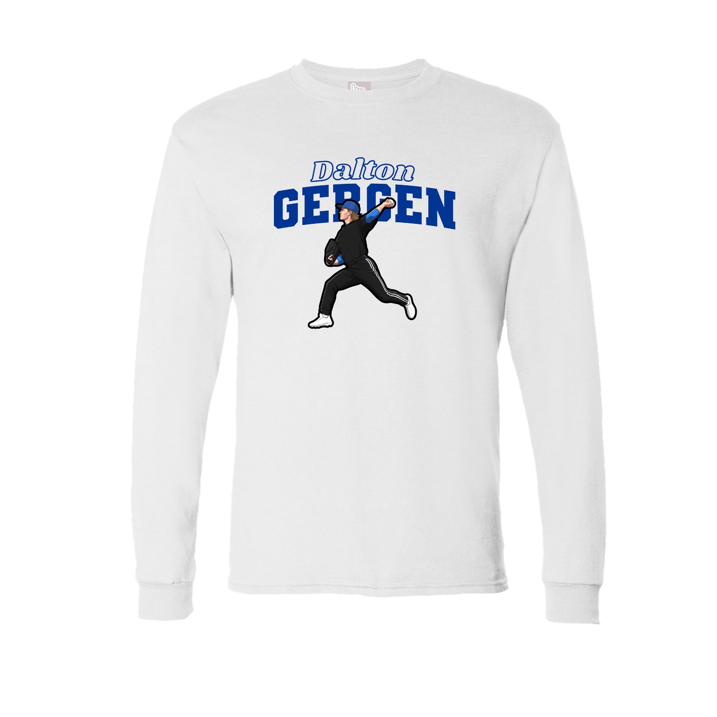 Long Sleeve Tee — Name Arch in White