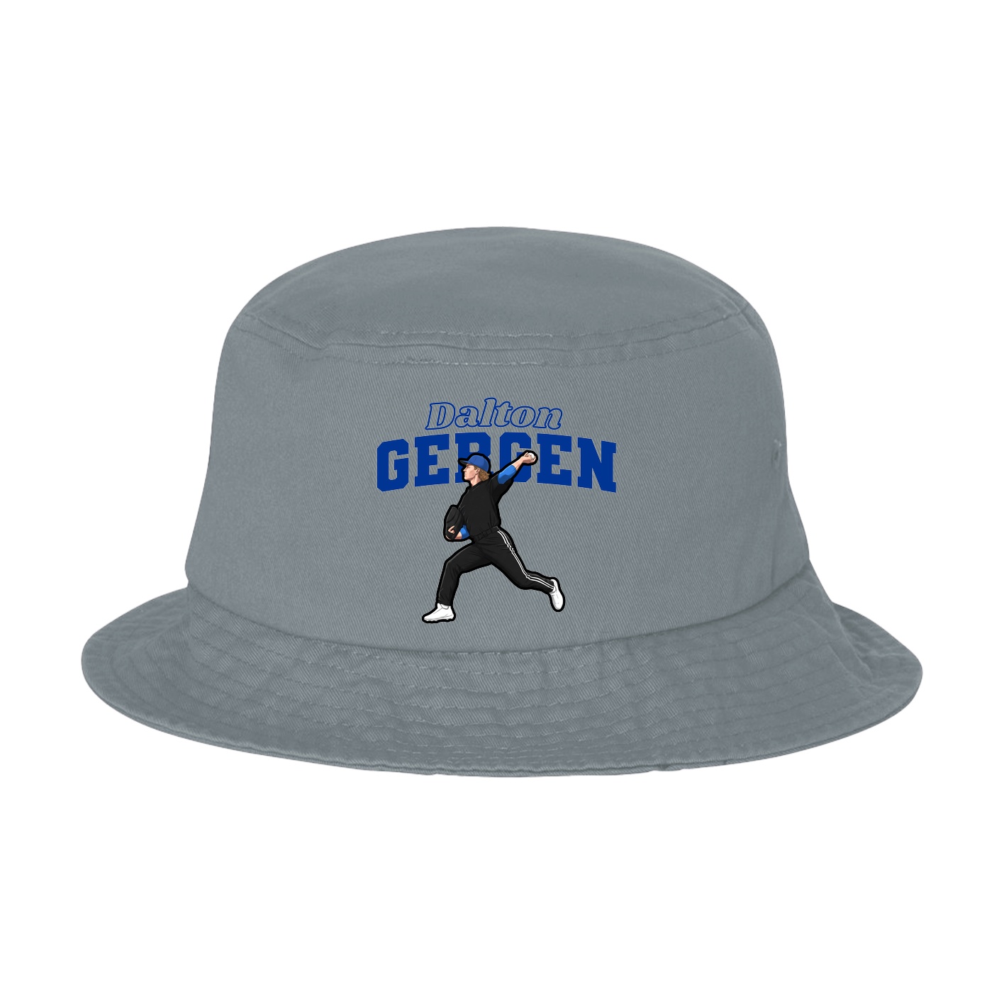 Bucket Cap — Name Arch in Grey
