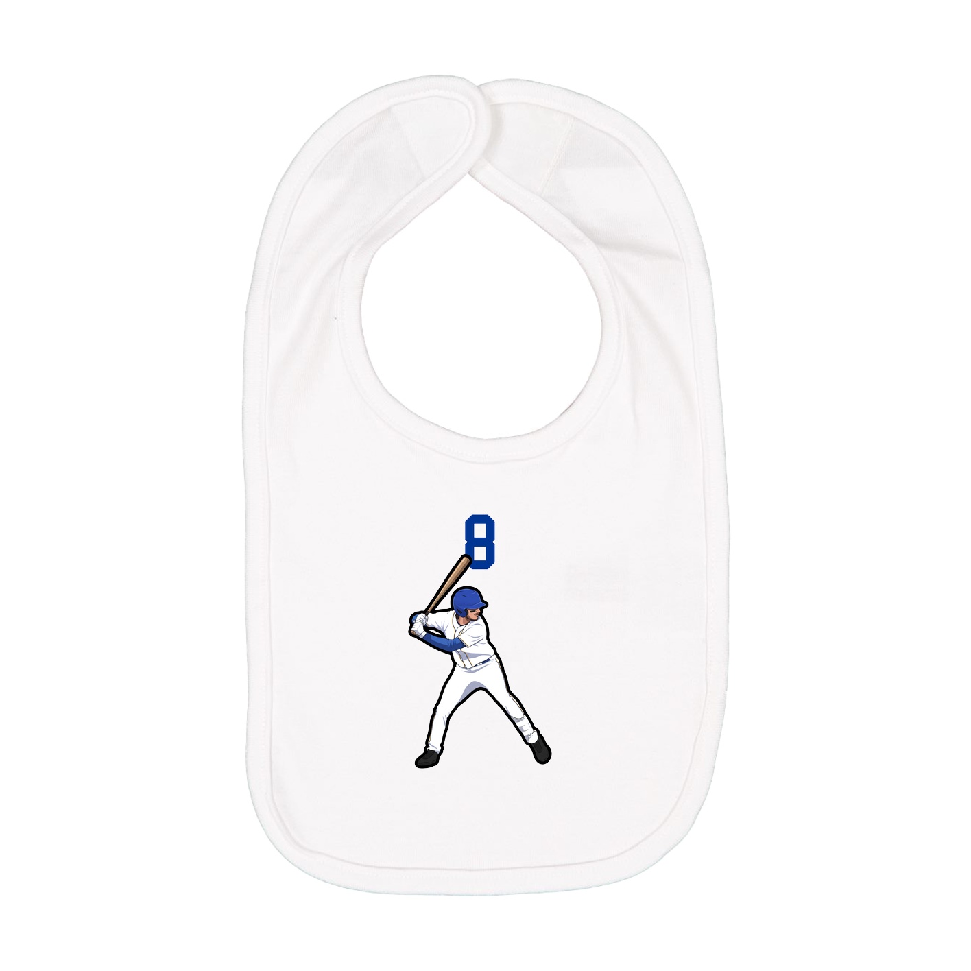 Infant Bib — Number Top in White