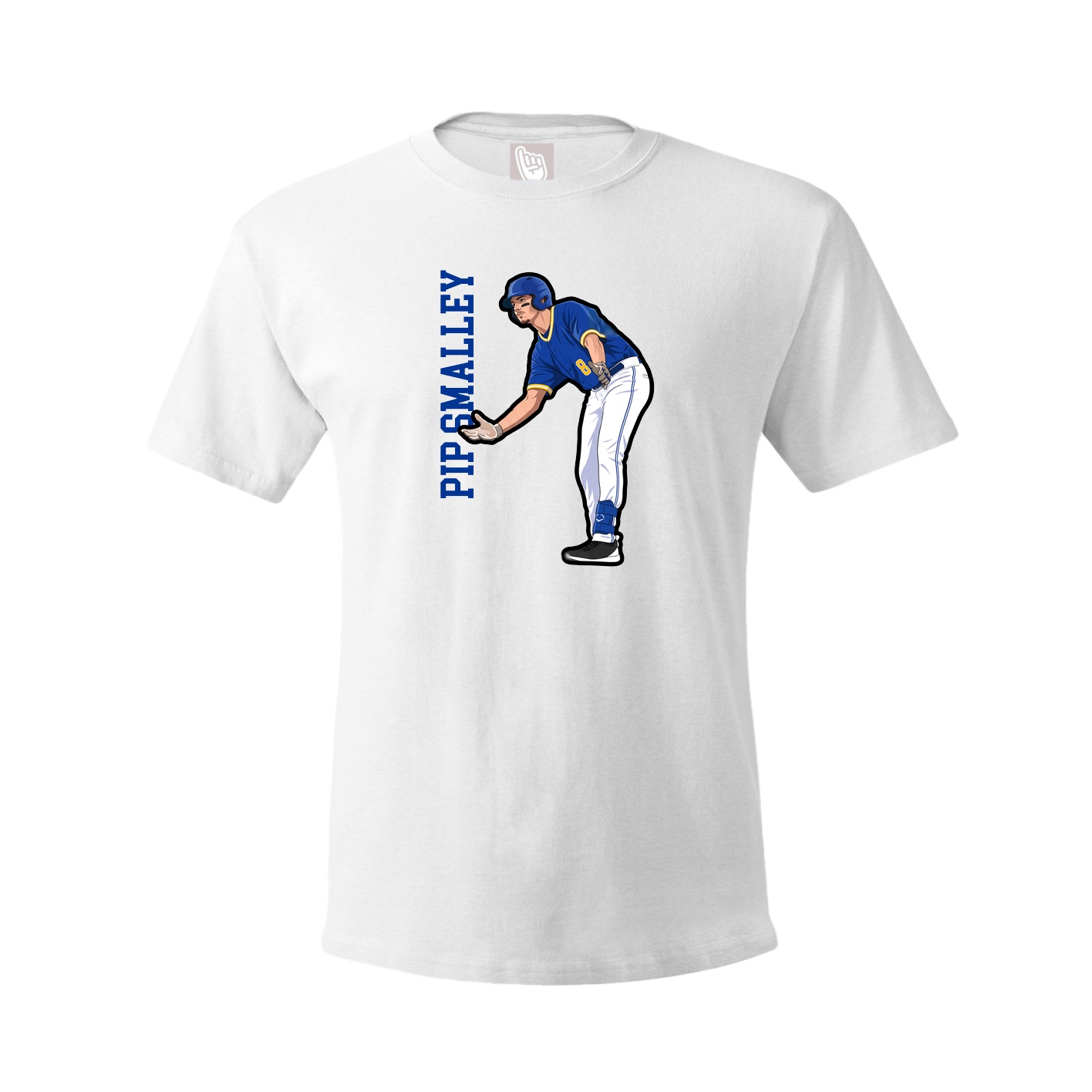 Tee — Name Vertical in White