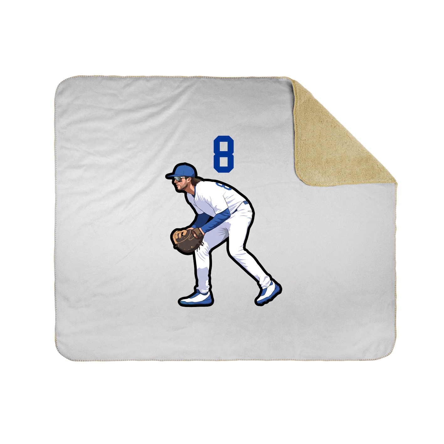 Throw Blanket — Number Top in White