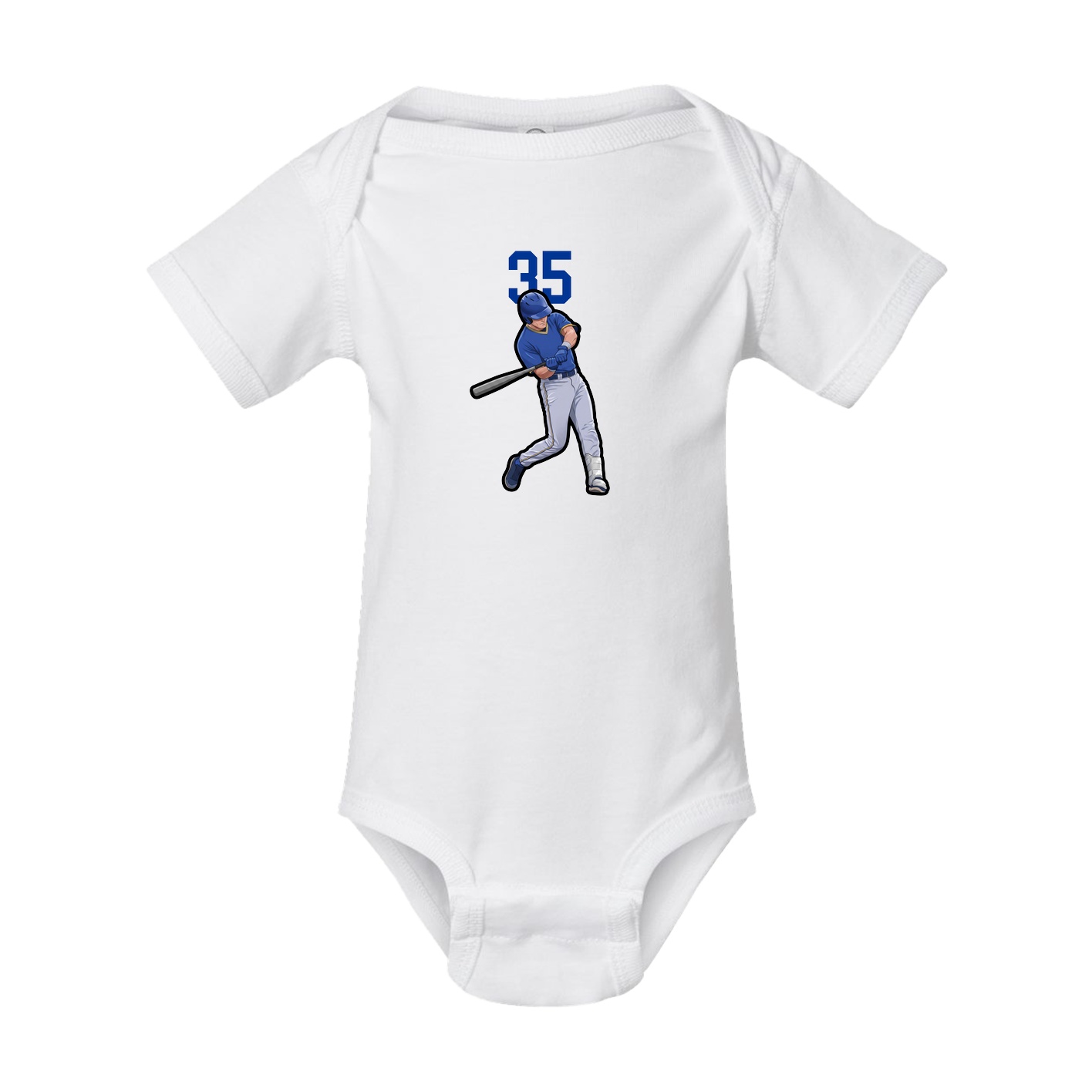 Baby Onesie — Number Top in White