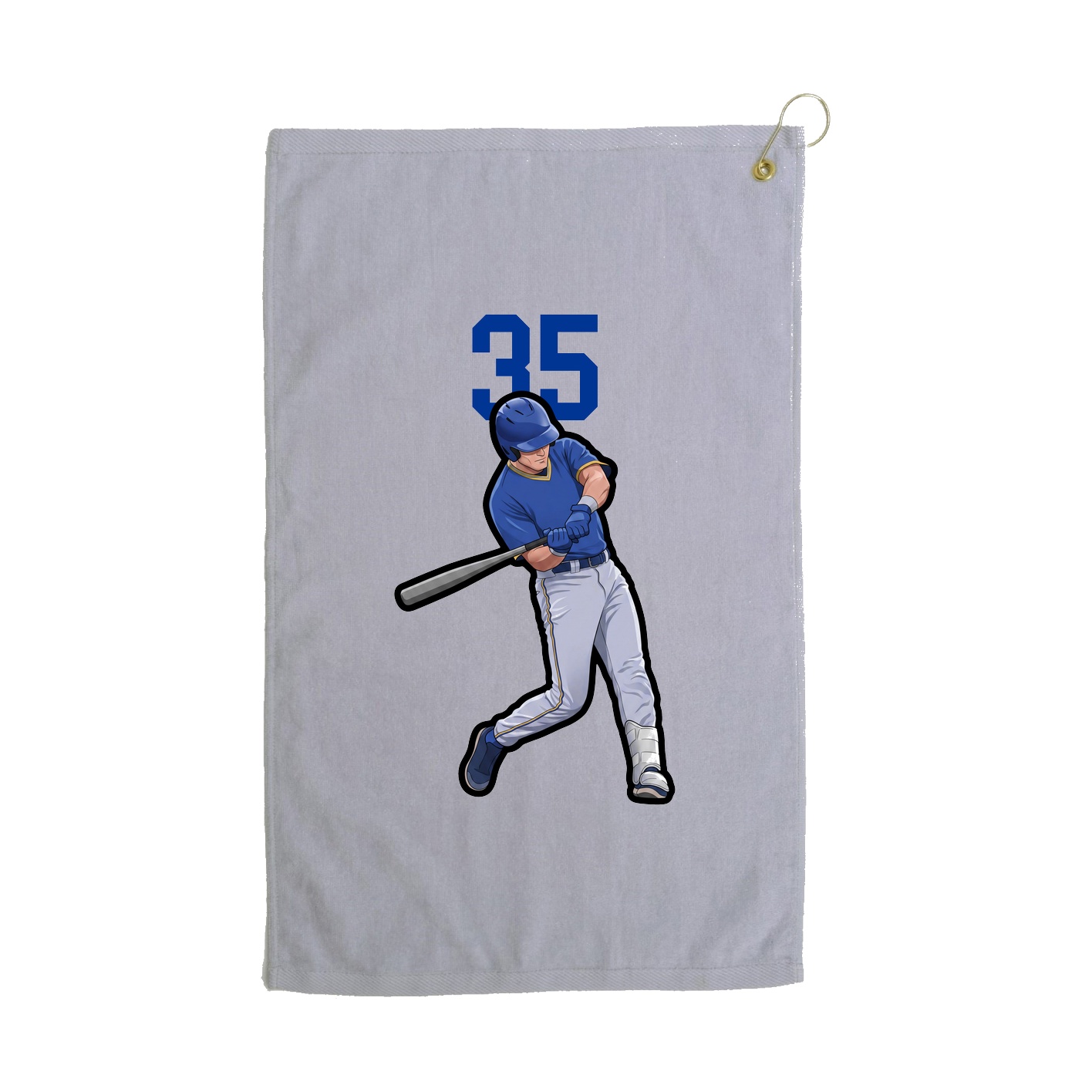 Golf Towel — Number Top in Grey