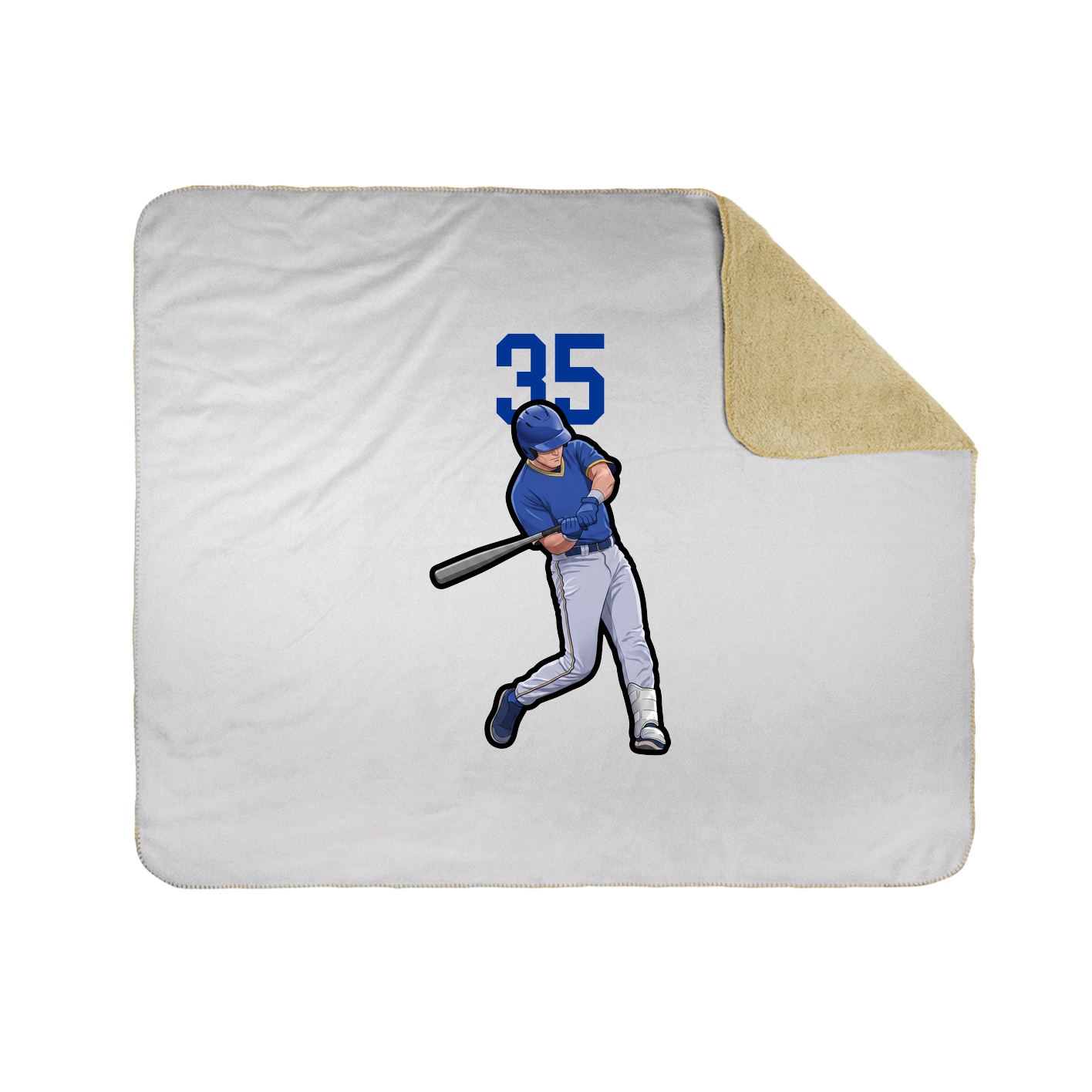 Throw Blanket — Number Top in White